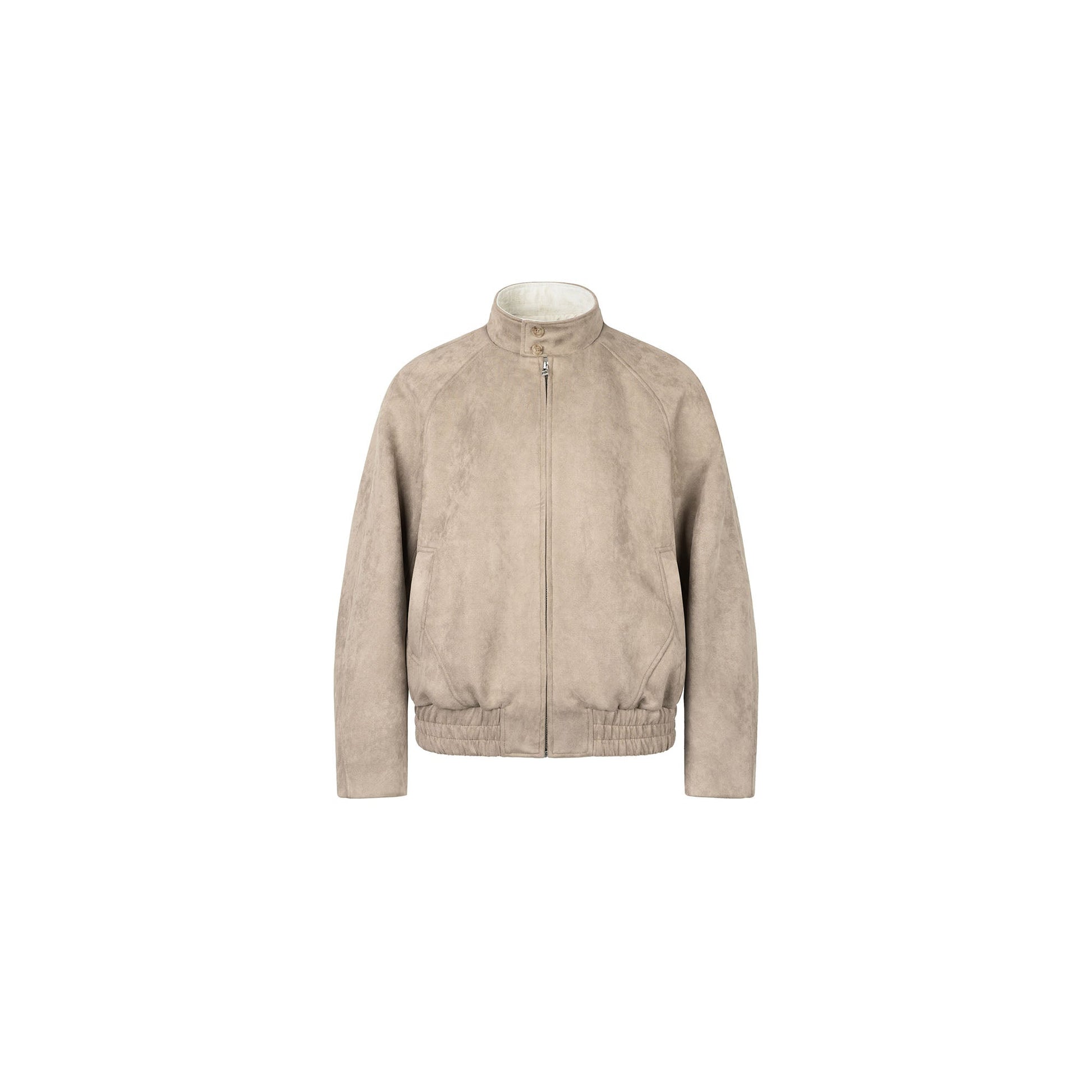 OKAYTHXBYE Contrast Collar Suede Jacket-Jacket-S-Black-Free Shipping Leatheretro