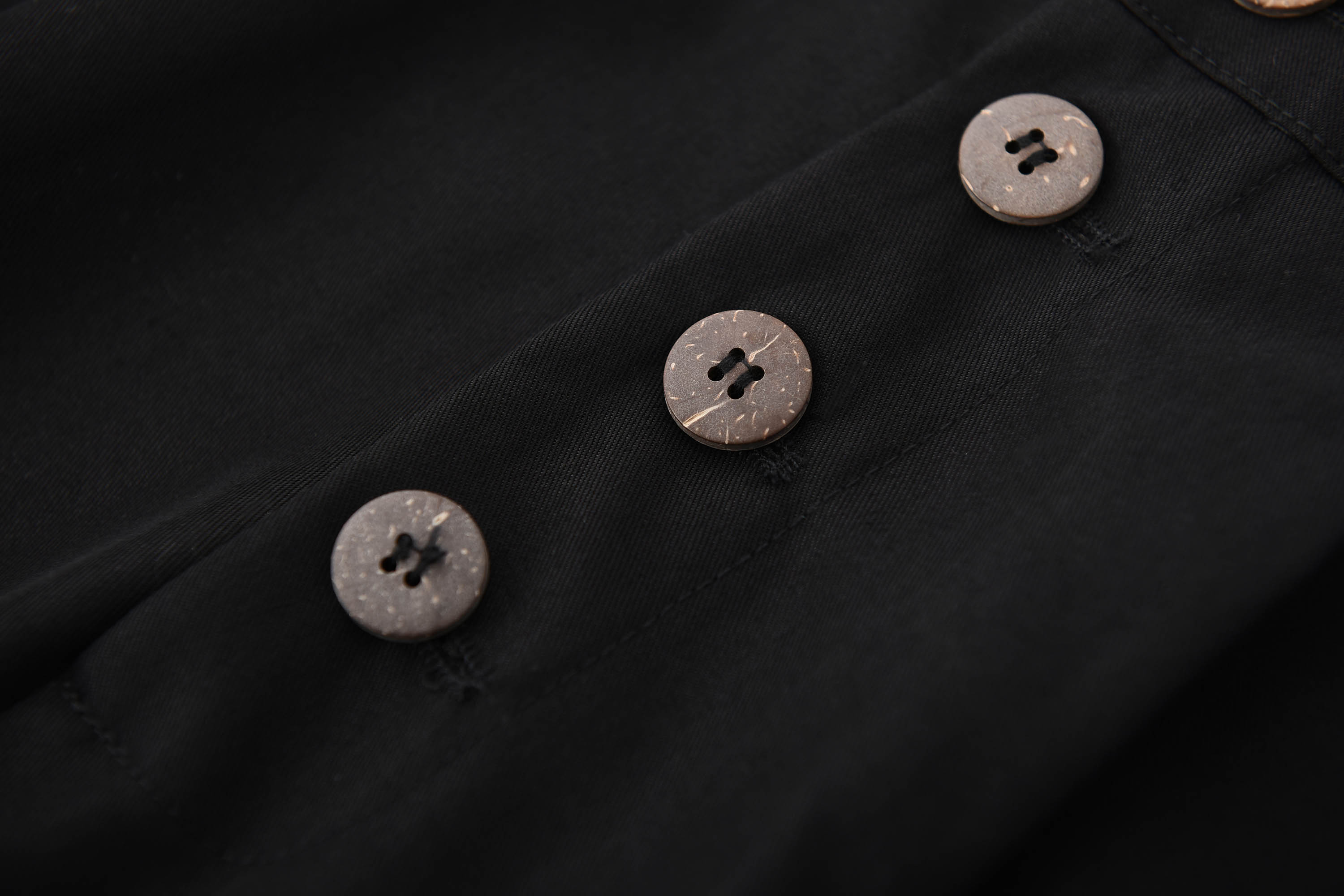 KREATE Crinkled Button-Fly Wide-Leg Pants-Pants-S - 30"-Black-Free Shipping Leatheretro