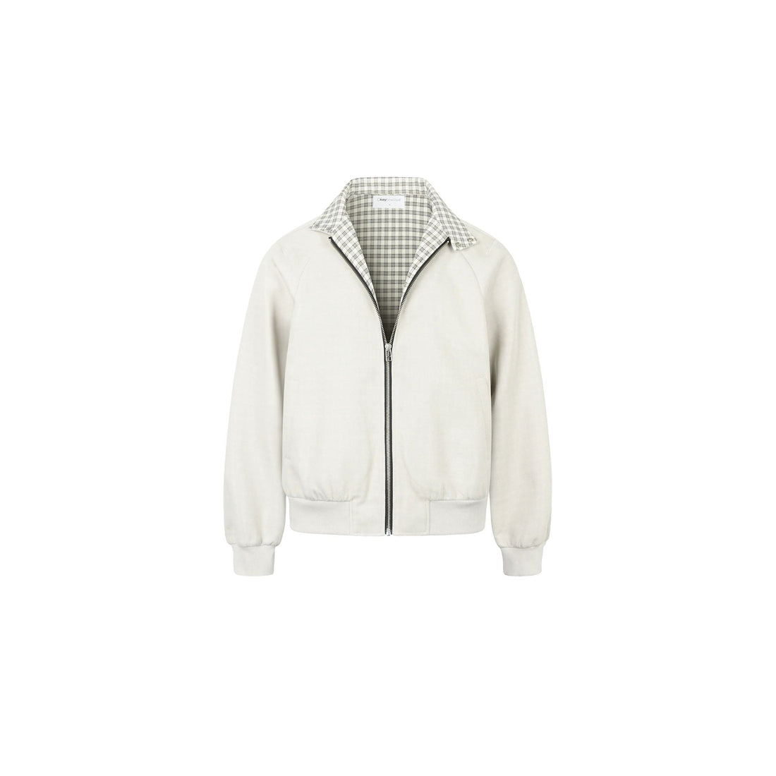 OKAYTHXBYE Checker-Lined Harrington Jacket-Jacket-S-Beige-Free Shipping Leatheretro