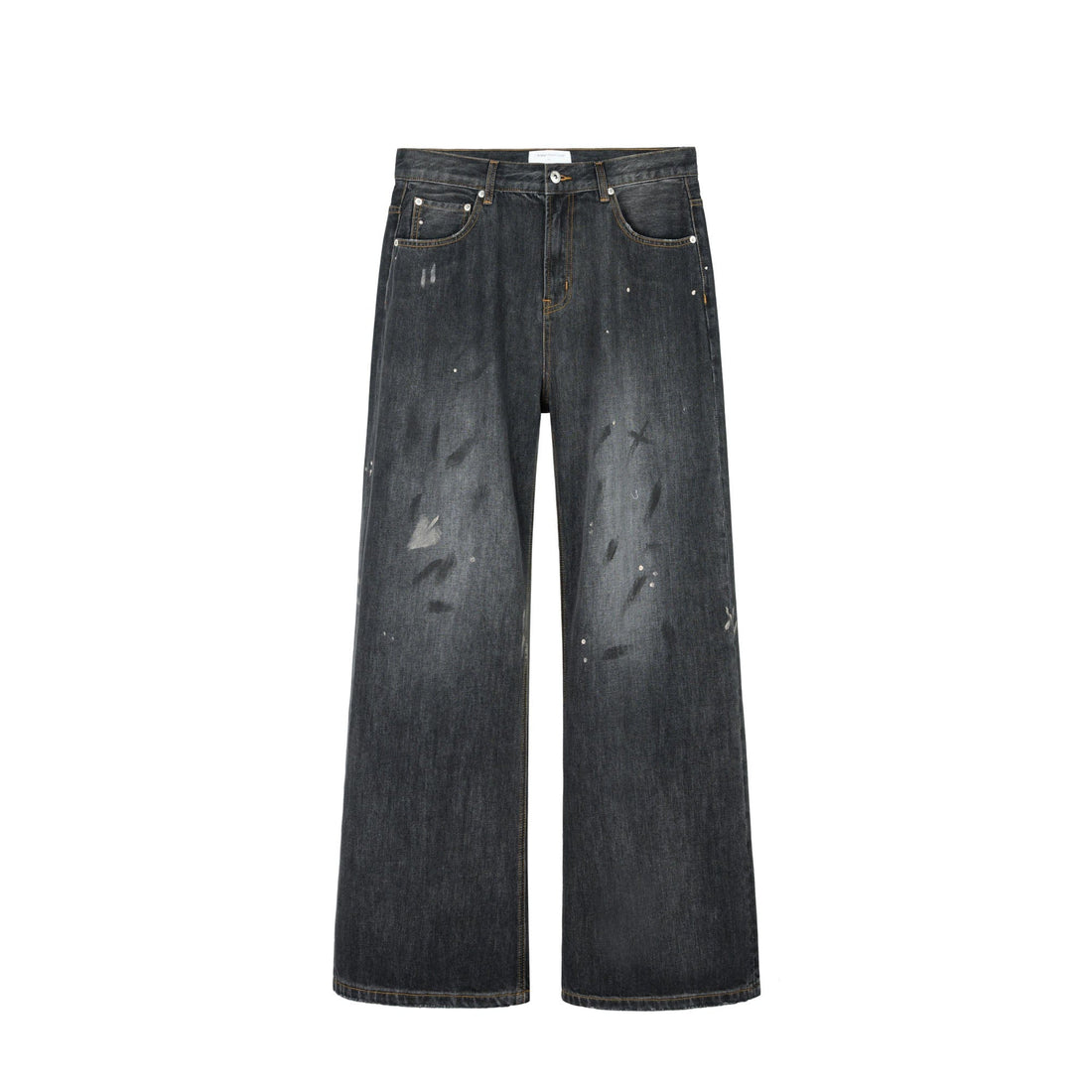 OKAYTHXBYE Paint-Splattered Distressed Jeans-Jeans-S-Blue-Free Shipping Leatheretro