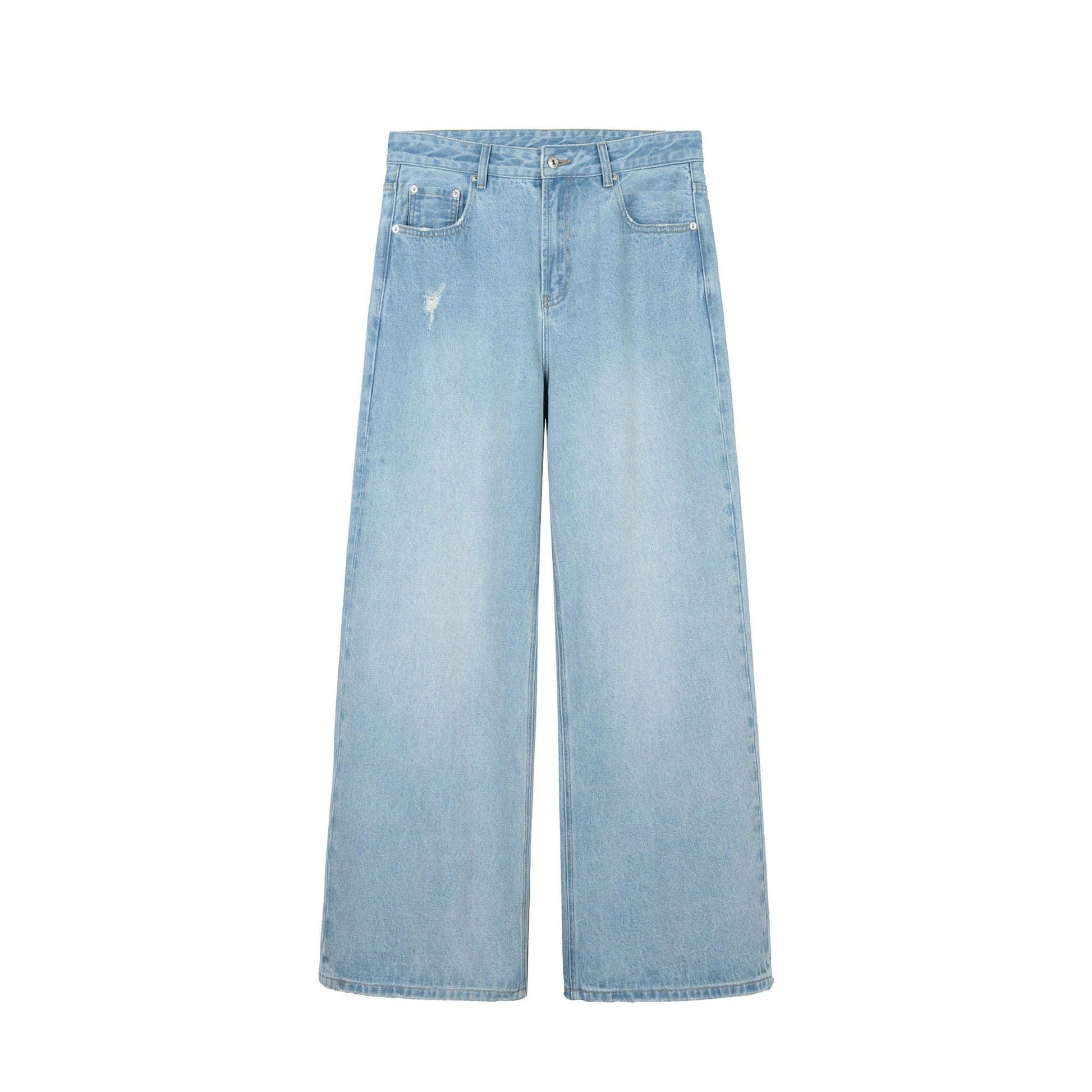 OKAYTHXBYE Minimalist Washed Wide-Leg Jeans-Jeans-S-Blue-Free Shipping Leatheretro