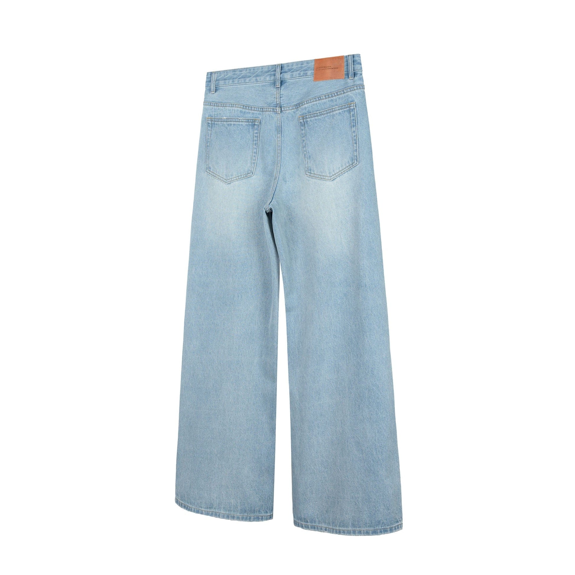 OKAYTHXBYE Minimalist Washed Wide-Leg Jeans-Jeans-S-Blue-Free Shipping Leatheretro