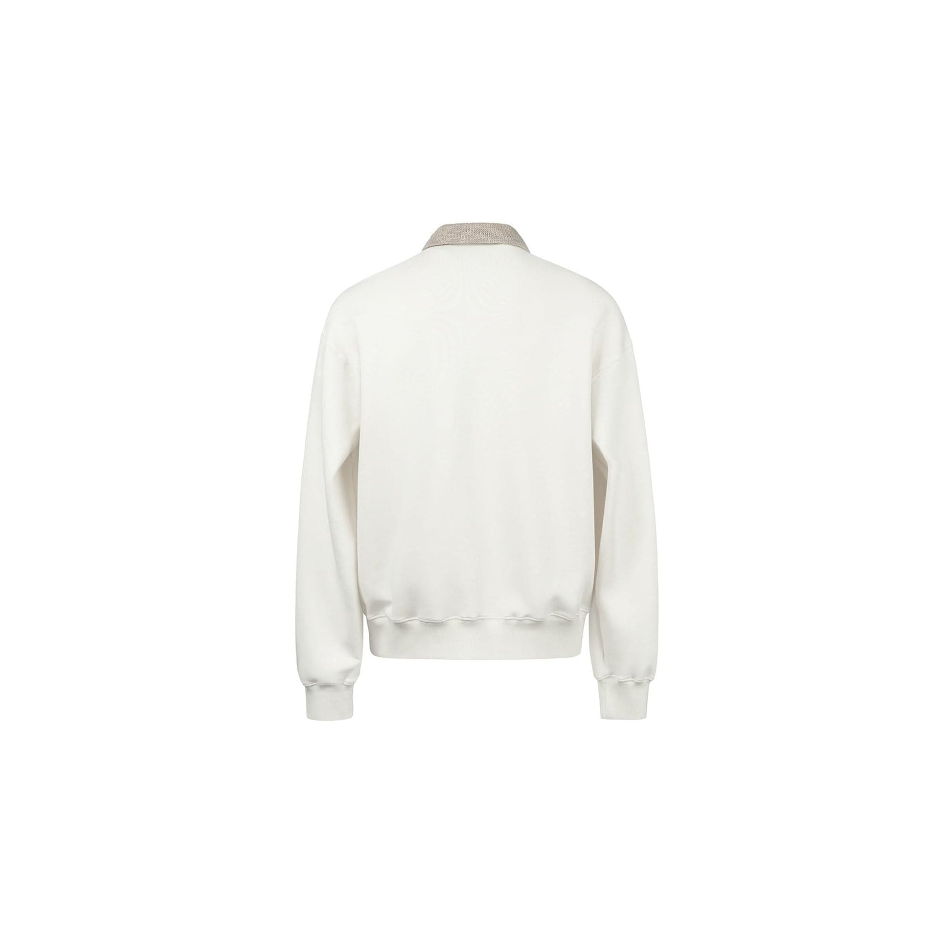 OKAYTHXBYE Flexweave Contrast Collar Sweatshirt-Sweatshirt-S-Black-Free Shipping Leatheretro