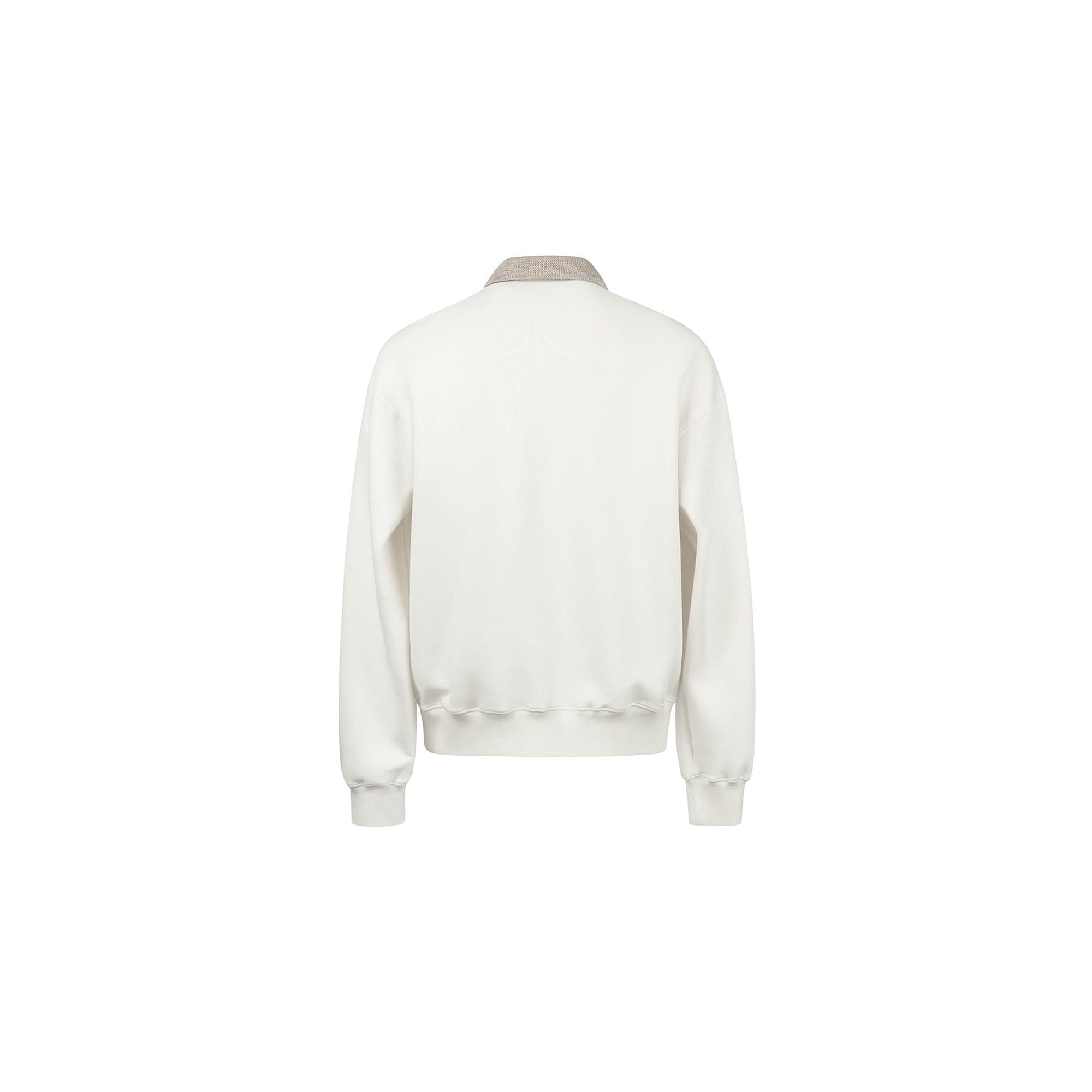 OKAYTHXBYE Flexweave Contrast Collar Sweatshirt-Sweatshirt-S-Black-Free Shipping Leatheretro