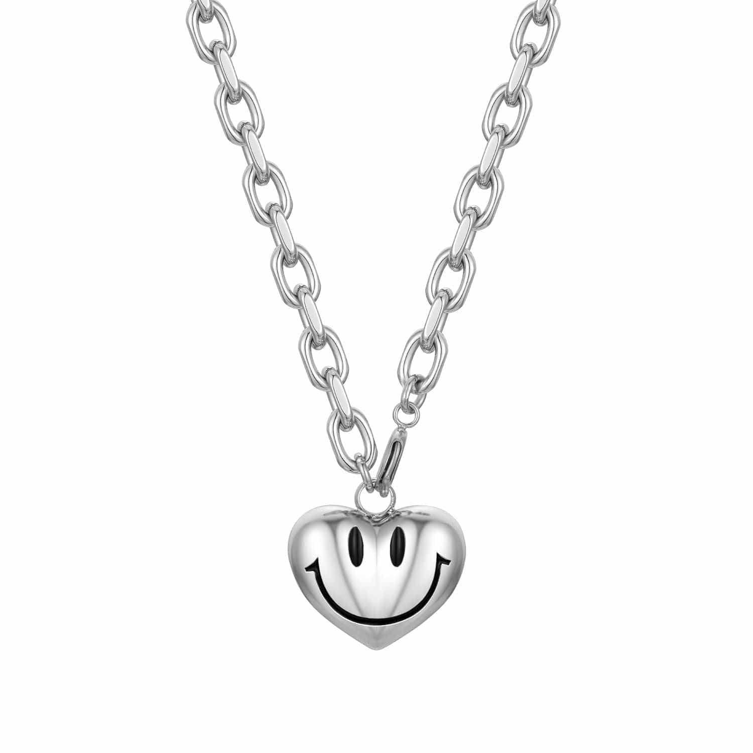 LURS Smiling Heart Necklace-Accessories-17.7 INCH | 45 CM-Free Shipping Leatheretro