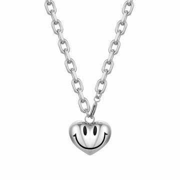 LURS Smiling Heart Necklace-Accessories-17.7 INCH | 45 CM-Free Shipping Leatheretro