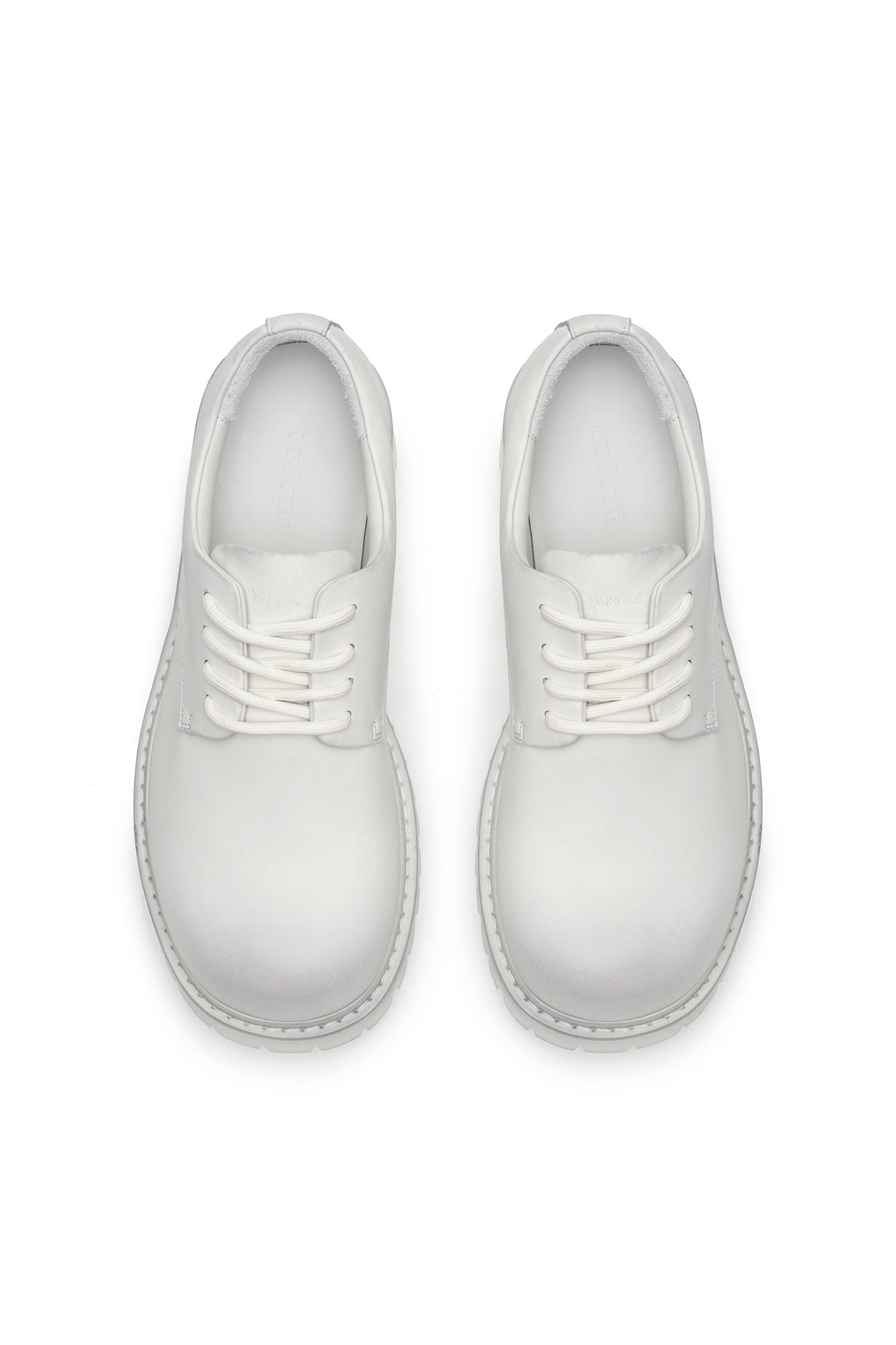 KREATE Distressed Matte Chunky Sole Derby-Shoes-US 4 (EU 36)-Free Shipping Leatheretro