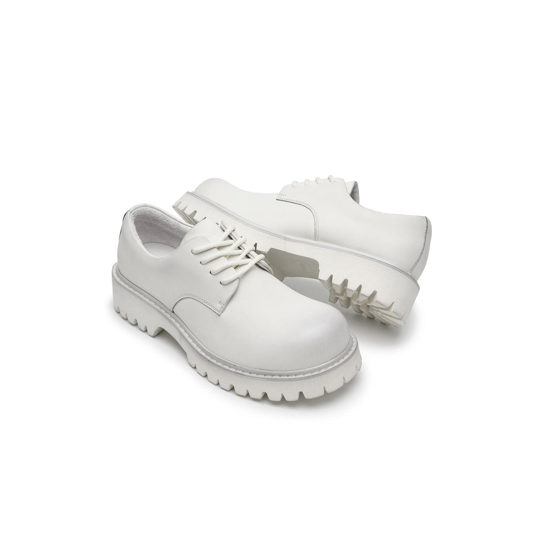 KREATE Distressed Matte Chunky Sole Derby-Shoes-US 4 (EU 36)-Free Shipping Leatheretro