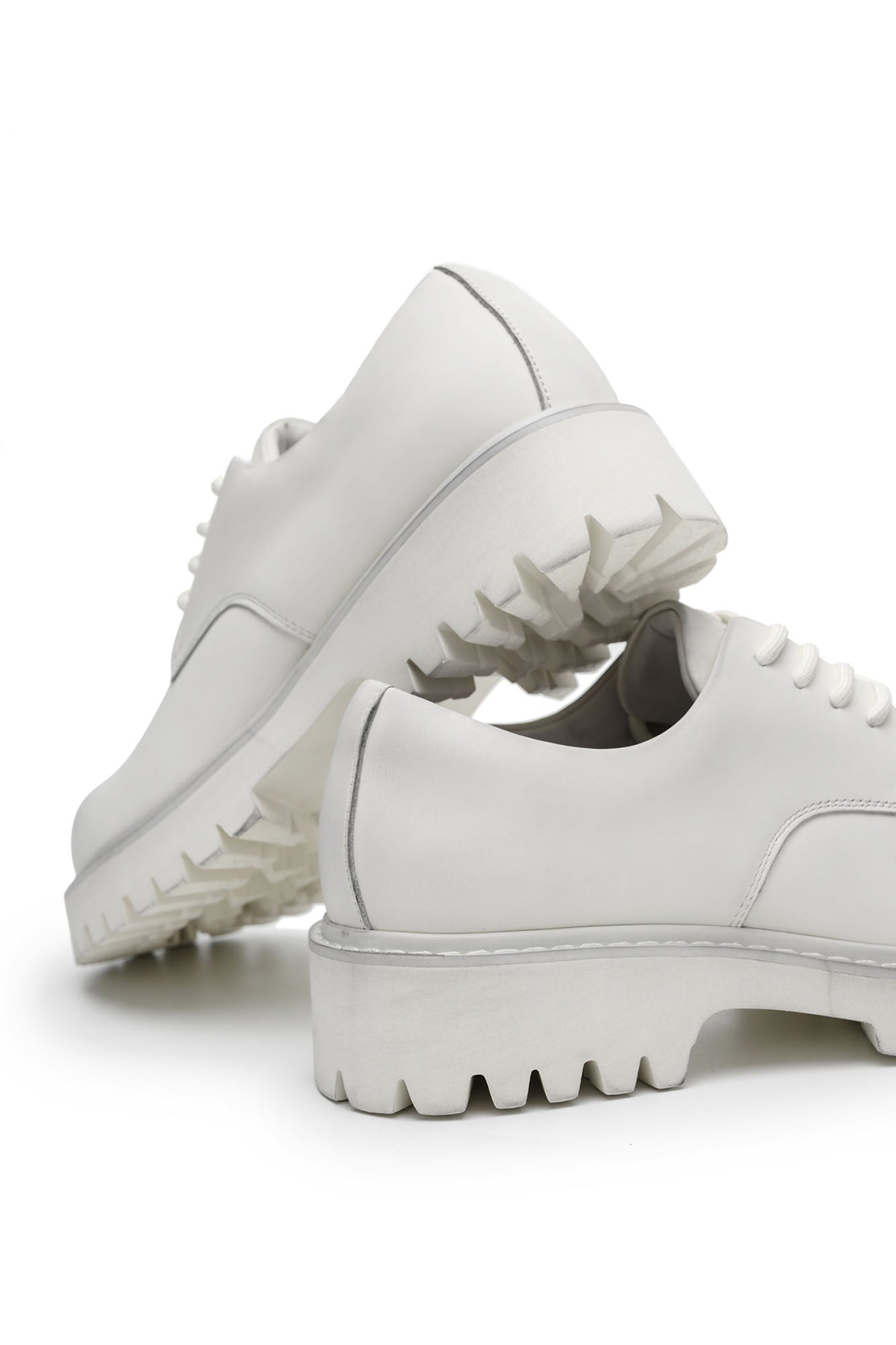 KREATE Distressed Matte Chunky Sole Derby-Shoes-US 4 (EU 36)-Free Shipping Leatheretro