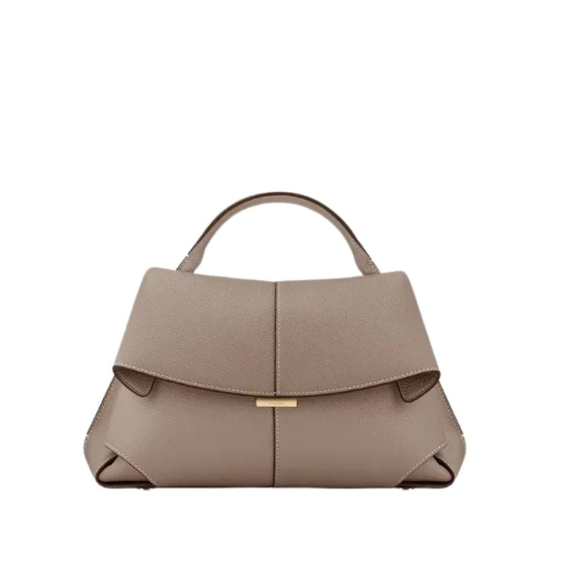 High-End Luxury Leather Smile Bag Designer Handbag with Pleated Design-Handbags-Gray-Free Shipping Leatheretro