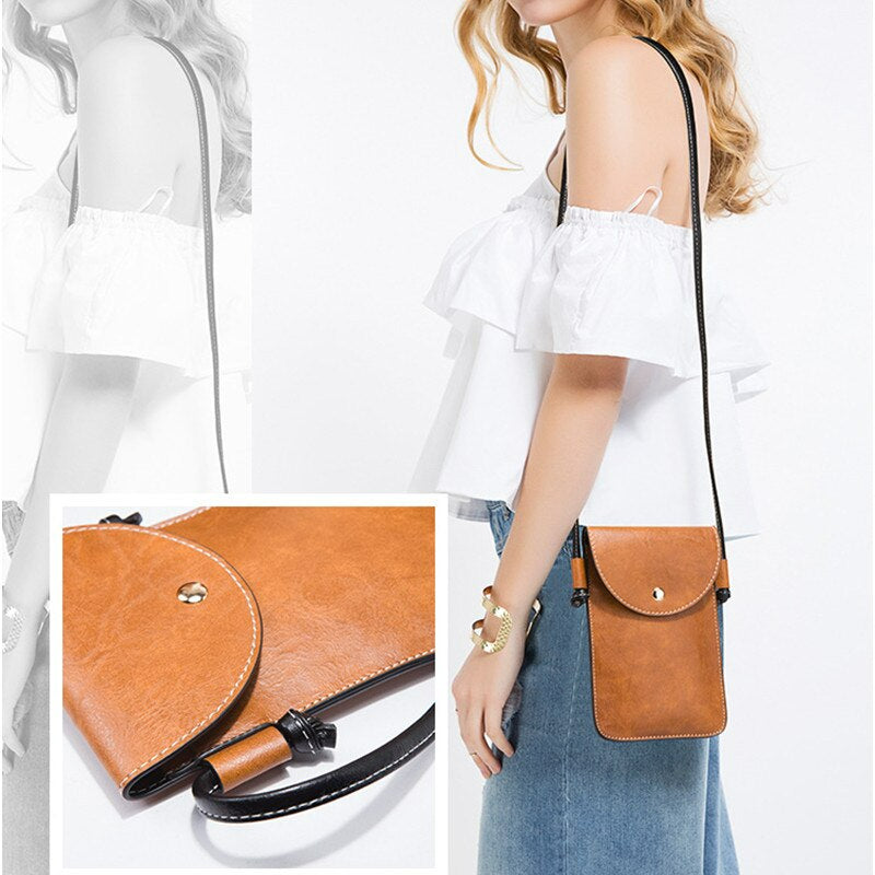 Elegant Tassel Leather Shoulder Handbag 4 Sets Hobo Bag-Handbags-Black-Free Shipping Leatheretro