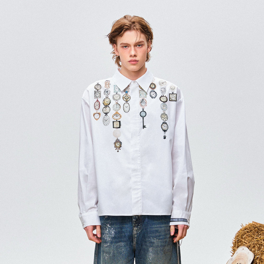OIPWORD Watch Graphic Long-Sleeve Shirt-Shirt-S-Free Shipping Leatheretro