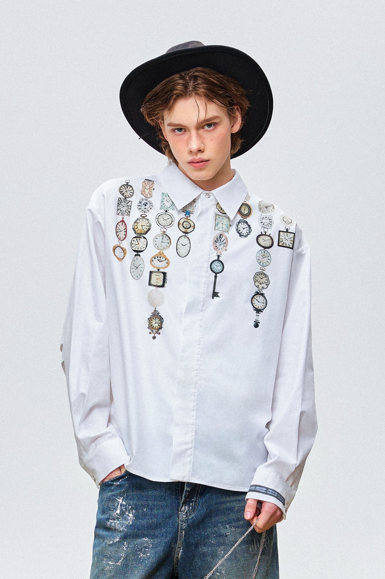OIPWORD Watch Graphic Long-Sleeve Shirt-Shirt-S-Free Shipping Leatheretro