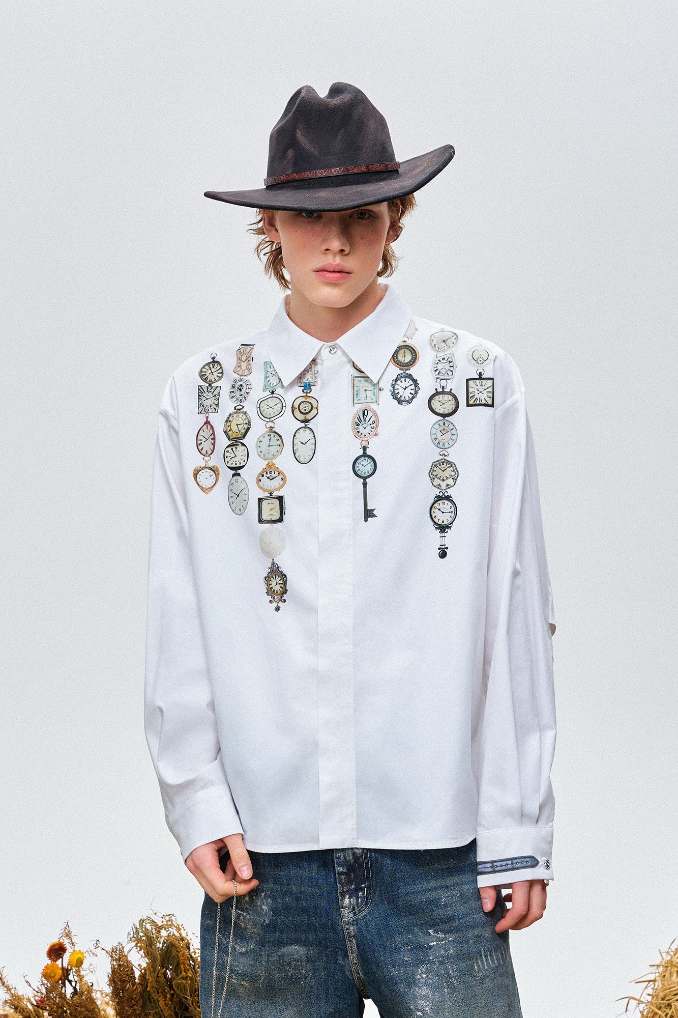 OIPWORD Watch Graphic Long-Sleeve Shirt-Shirt-S-Free Shipping Leatheretro