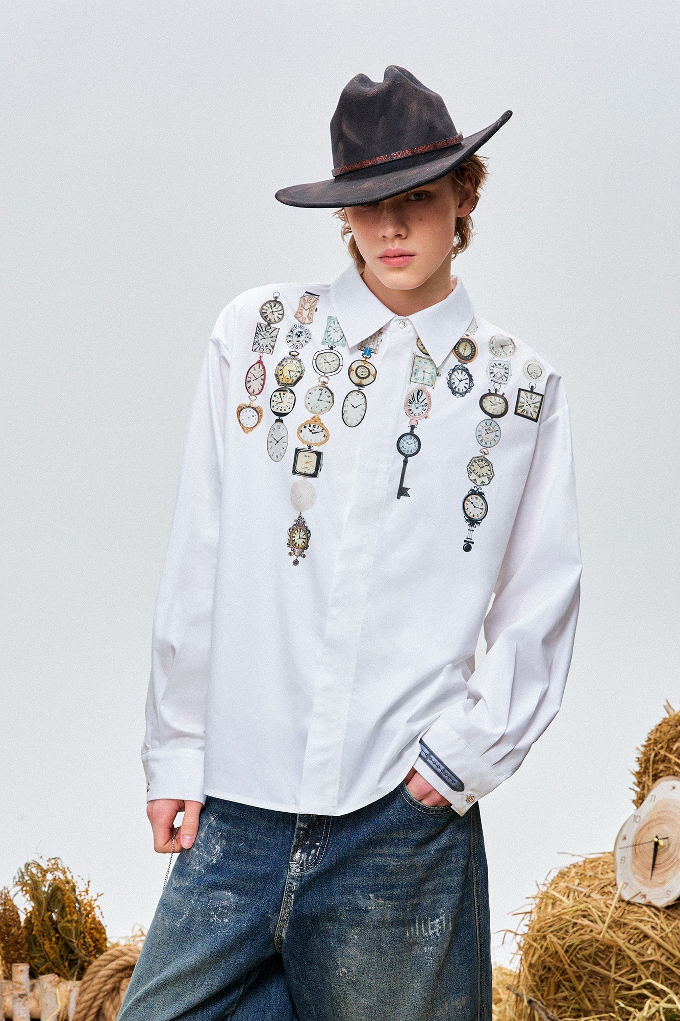 OIPWORD Watch Graphic Long-Sleeve Shirt-Shirt-S-Free Shipping Leatheretro