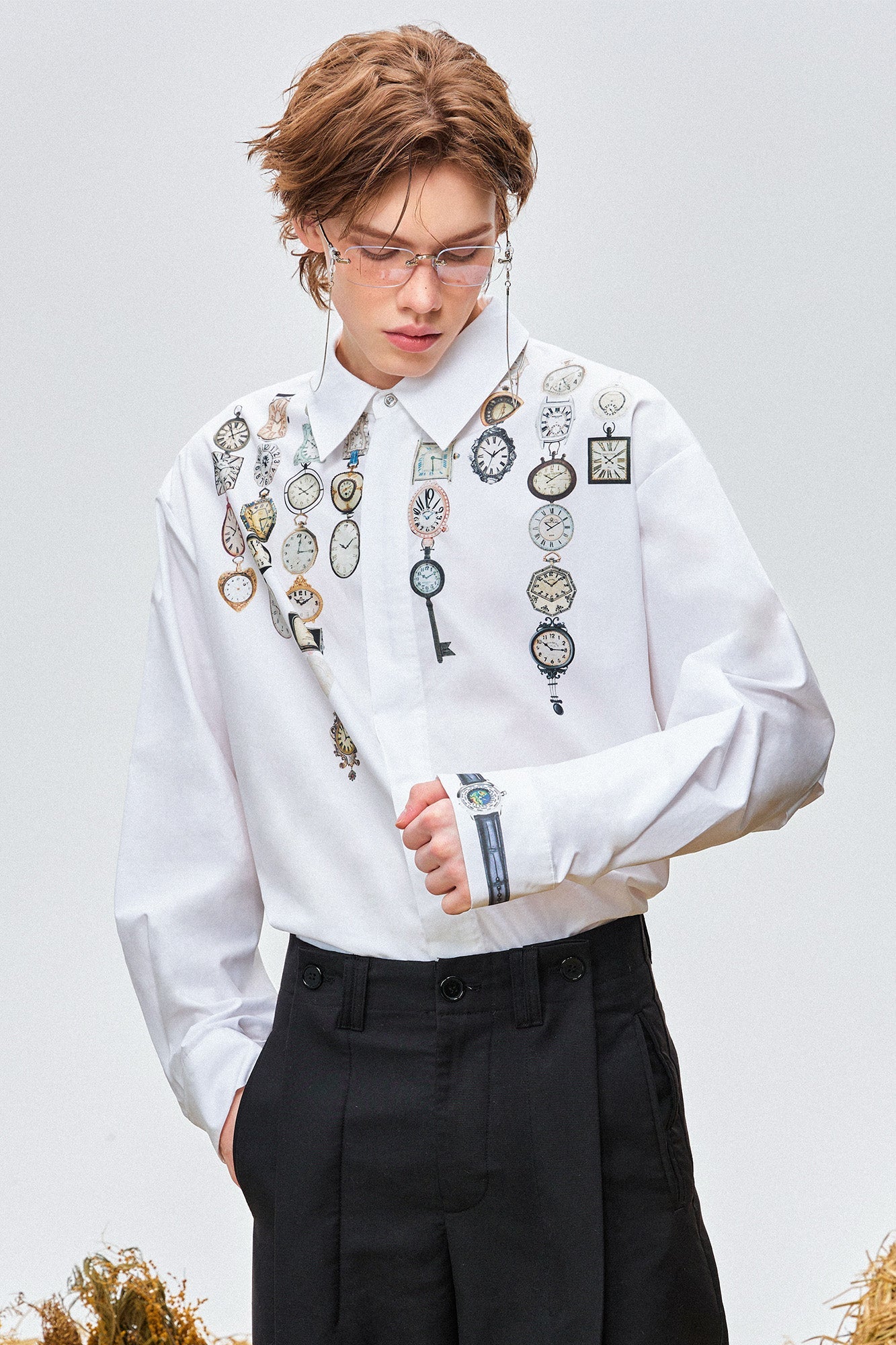 OIPWORD Watch Graphic Long-Sleeve Shirt-Shirt-S-Free Shipping Leatheretro