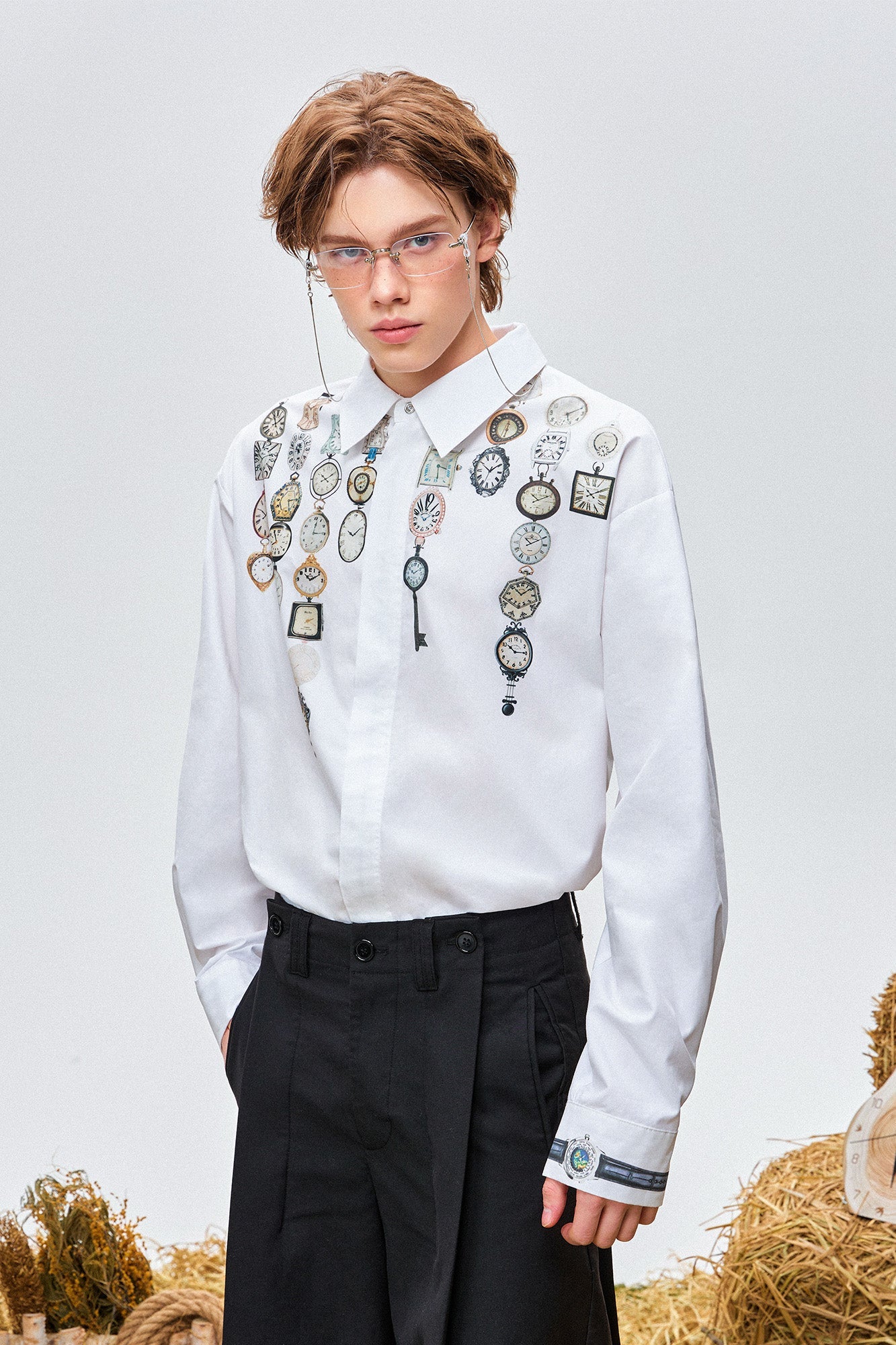 OIPWORD Watch Graphic Long-Sleeve Shirt-Shirt-S-Free Shipping Leatheretro