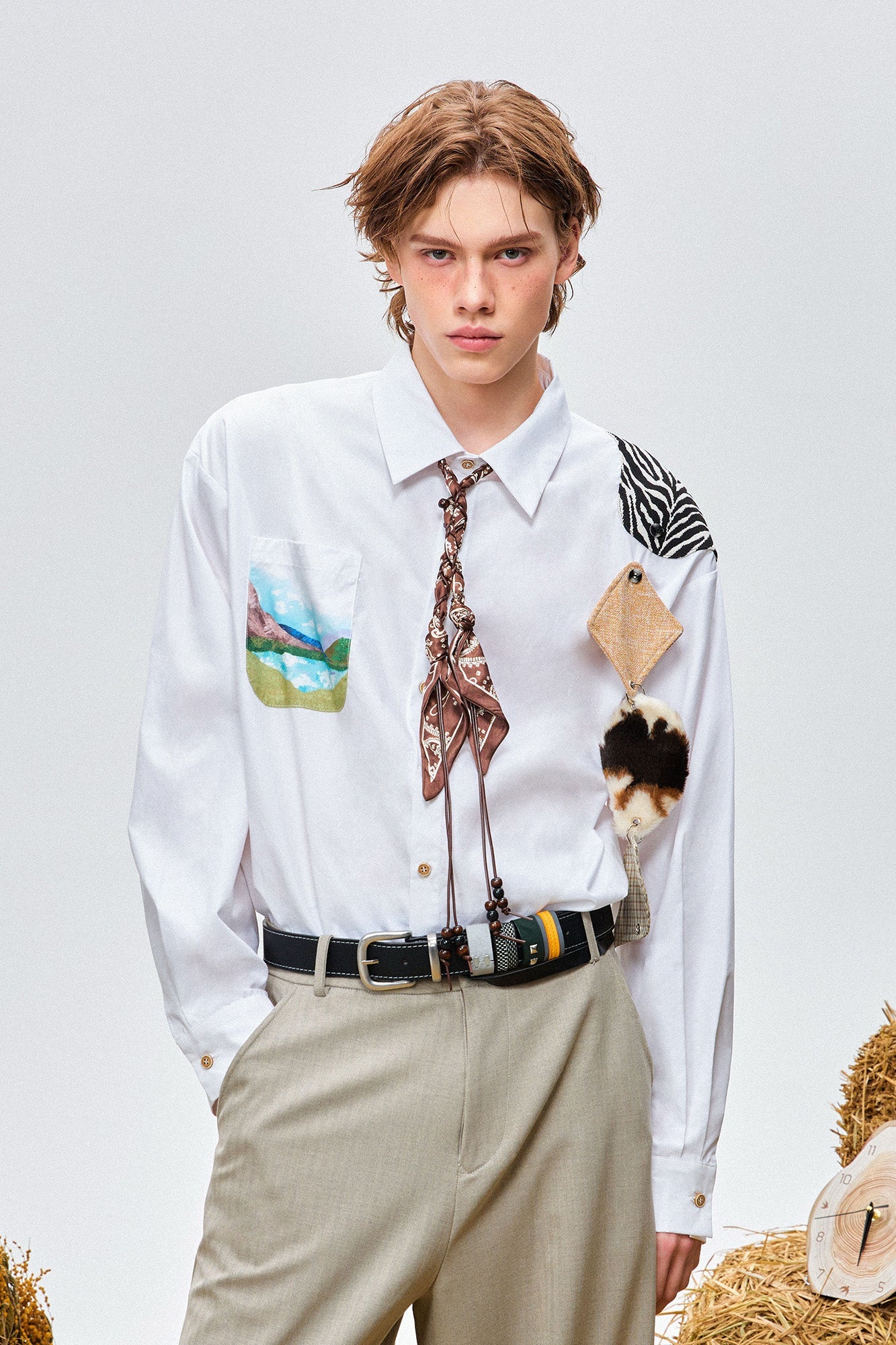 OIPWORD Detachable Patchwork Long-Sleeve Shirt-Shirt-S-Free Shipping Leatheretro