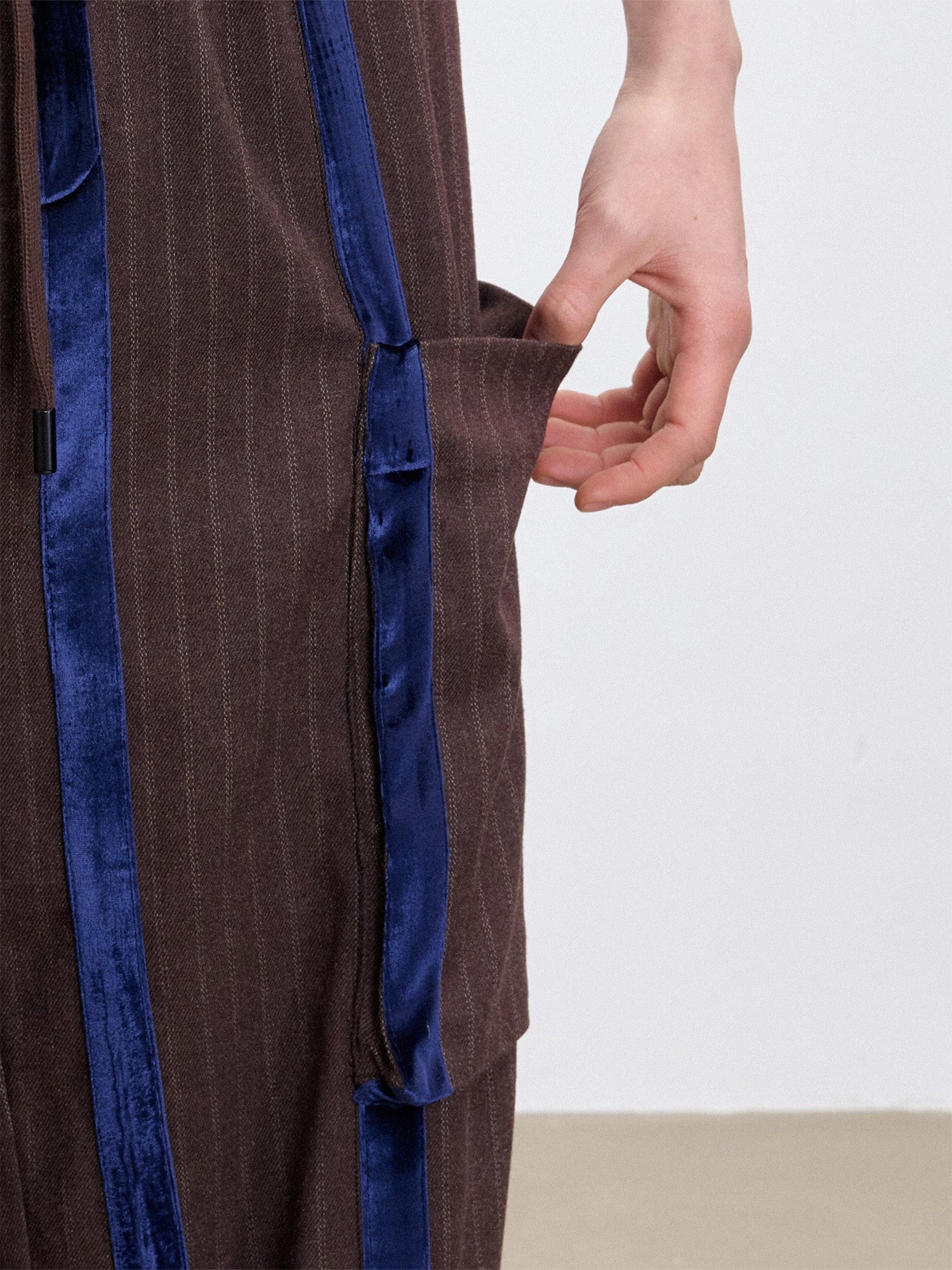 TUIMU Velvet Stripe Patch Cargo Pants-Pants-S (Preorder)-Free Shipping Leatheretro