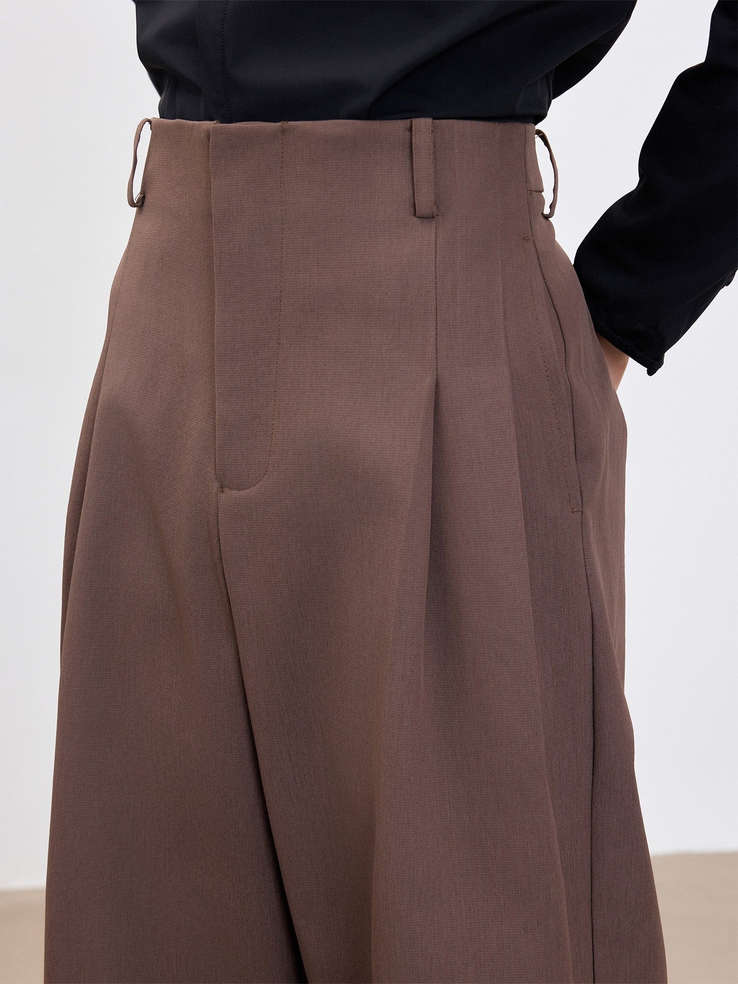 TUIMU Double-Pleat Curved Trousers-Pants-S (Preorder)-Free Shipping Leatheretro