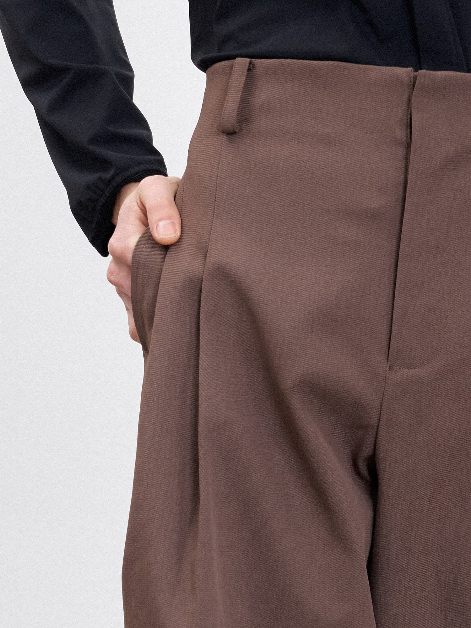 TUIMU Double-Pleat Curved Trousers-Pants-S (Preorder)-Free Shipping Leatheretro