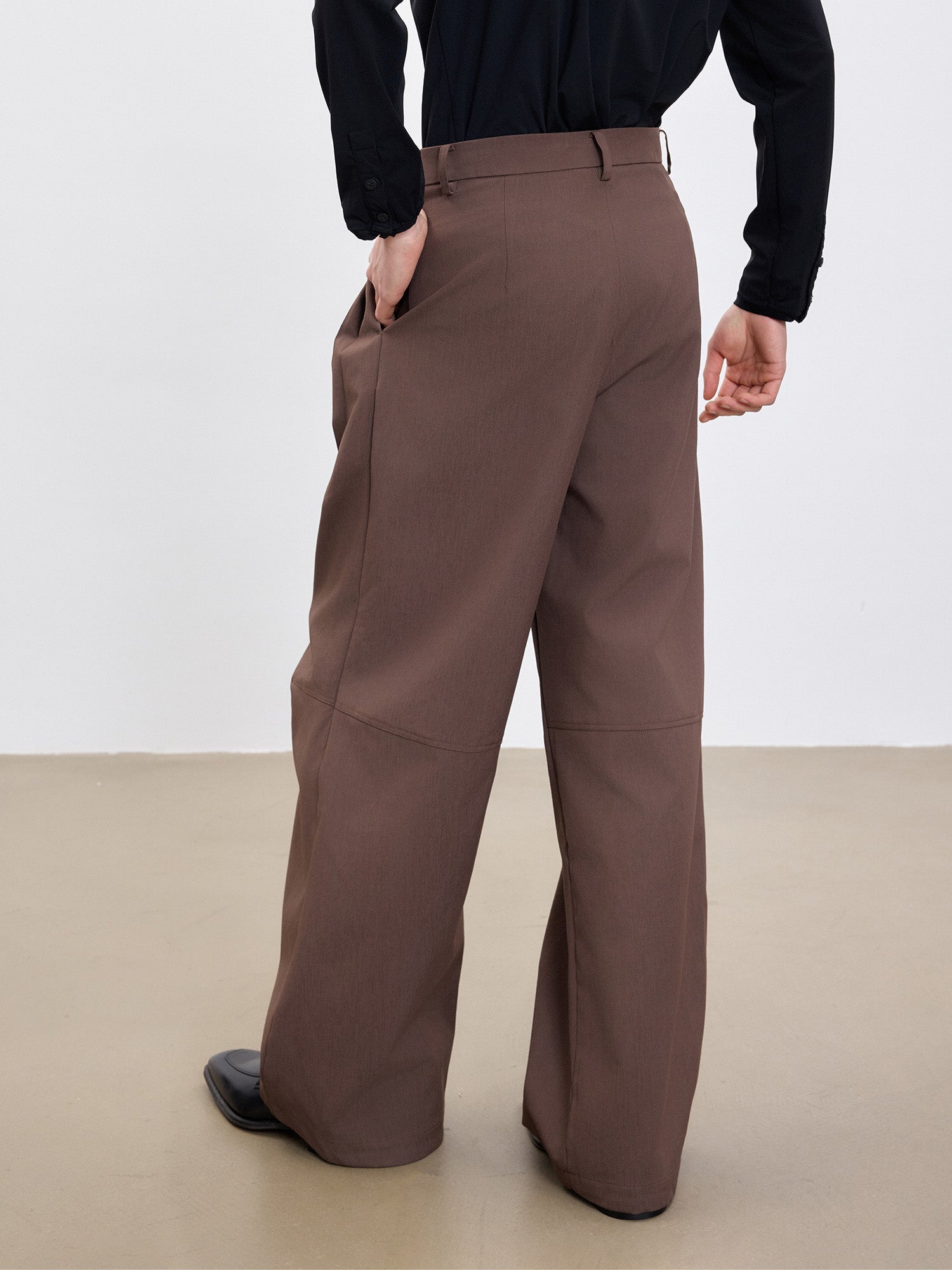 TUIMU Double-Pleat Curved Trousers-Pants-S (Preorder)-Free Shipping Leatheretro