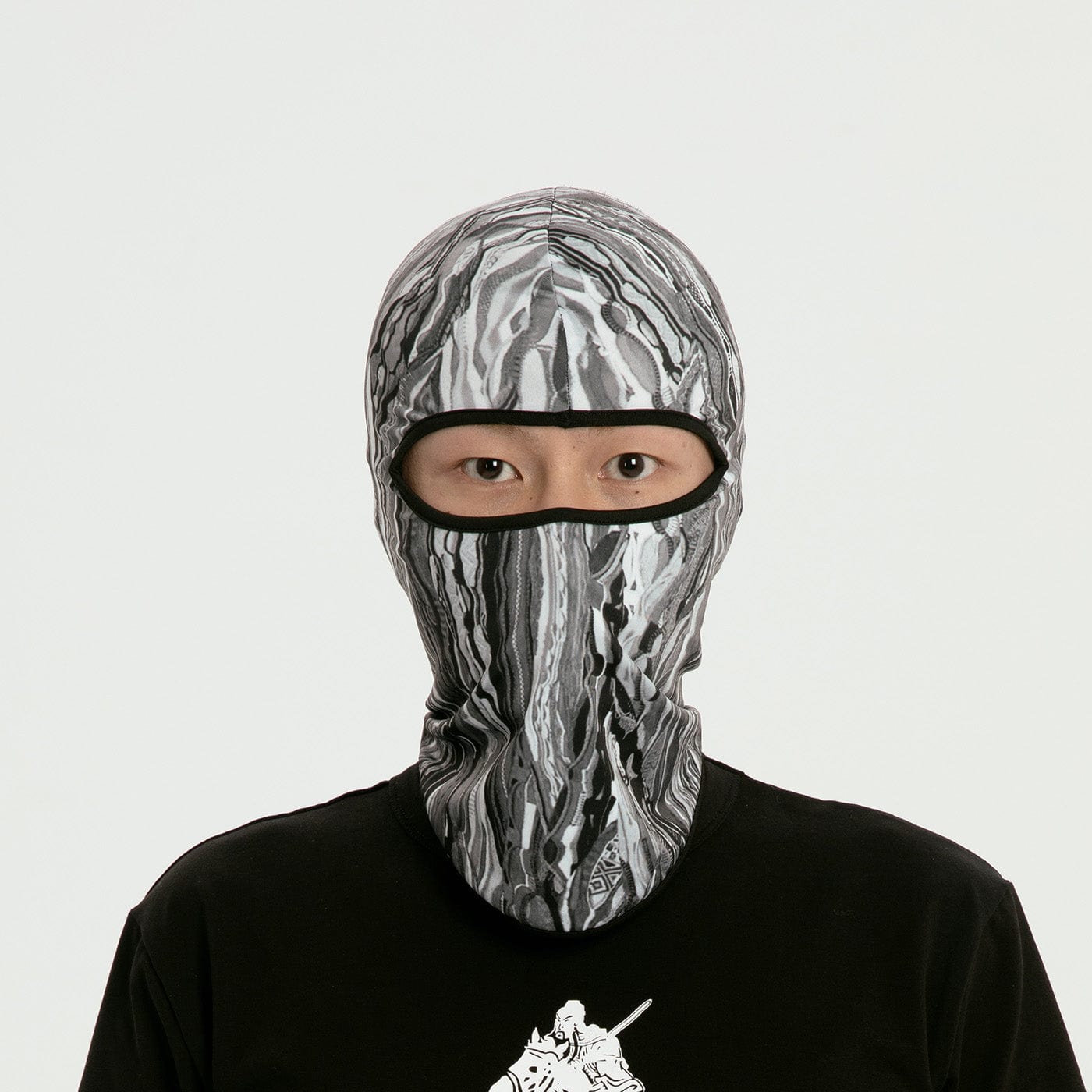 RTVG Abstract Striped UV-Protection Mask-Other Accessories-One Size-Grey-Free Shipping Leatheretro
