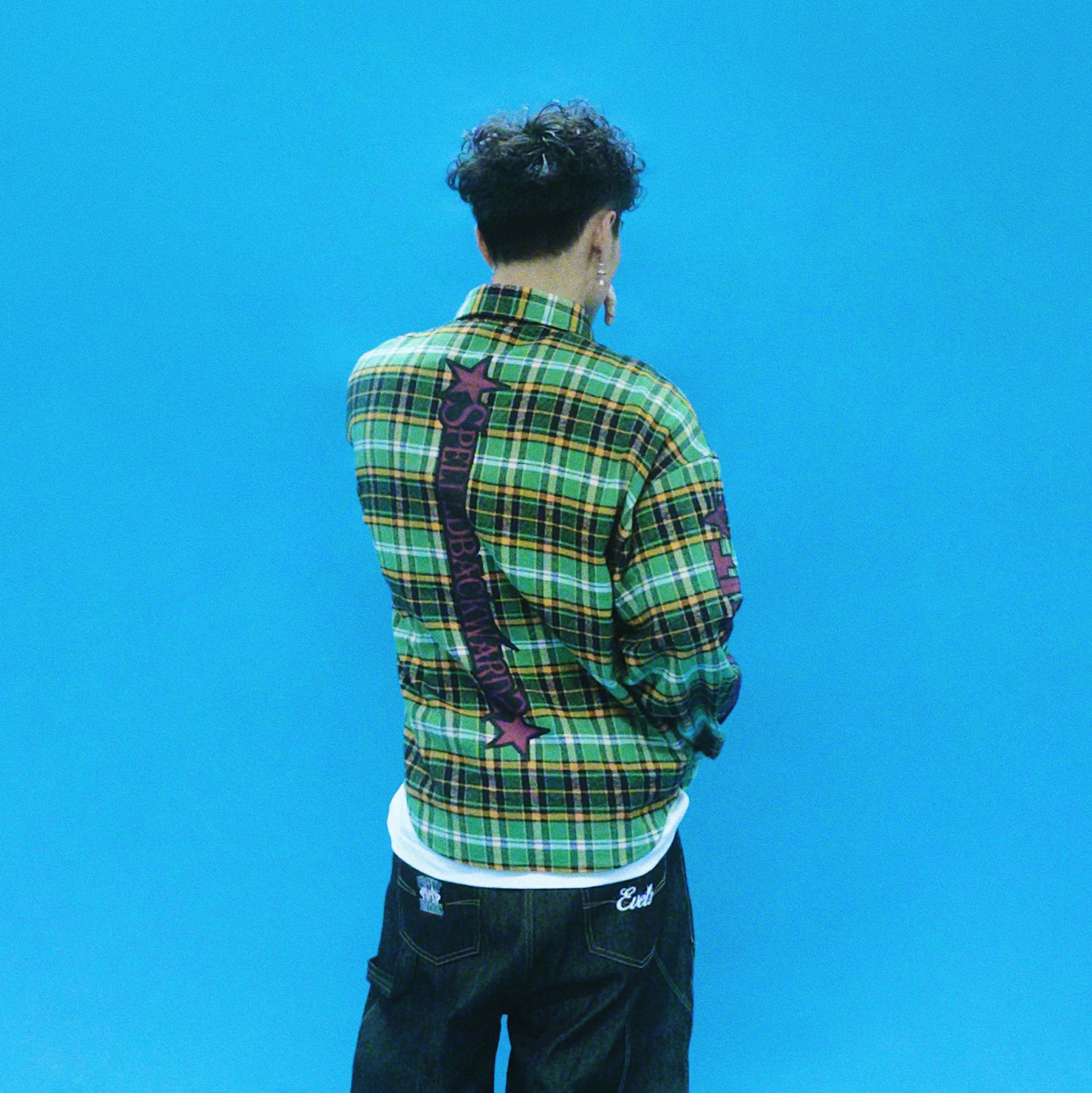 EVETS Colorblock Plaid Graphic Shirt-Shirt-S-Free Shipping Leatheretro