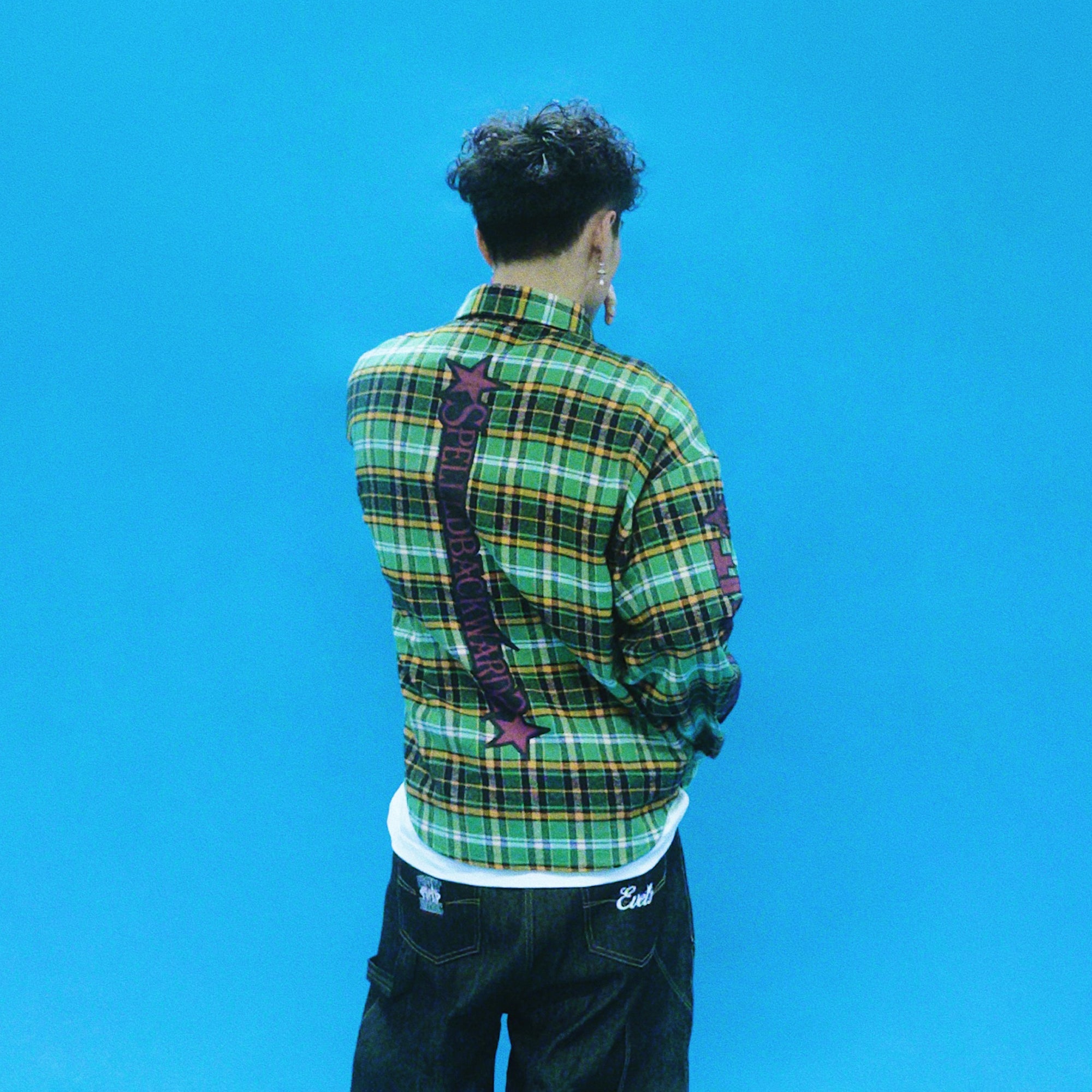 EVETS Colorblock Plaid Graphic Shirt-Shirt-S-Free Shipping Leatheretro