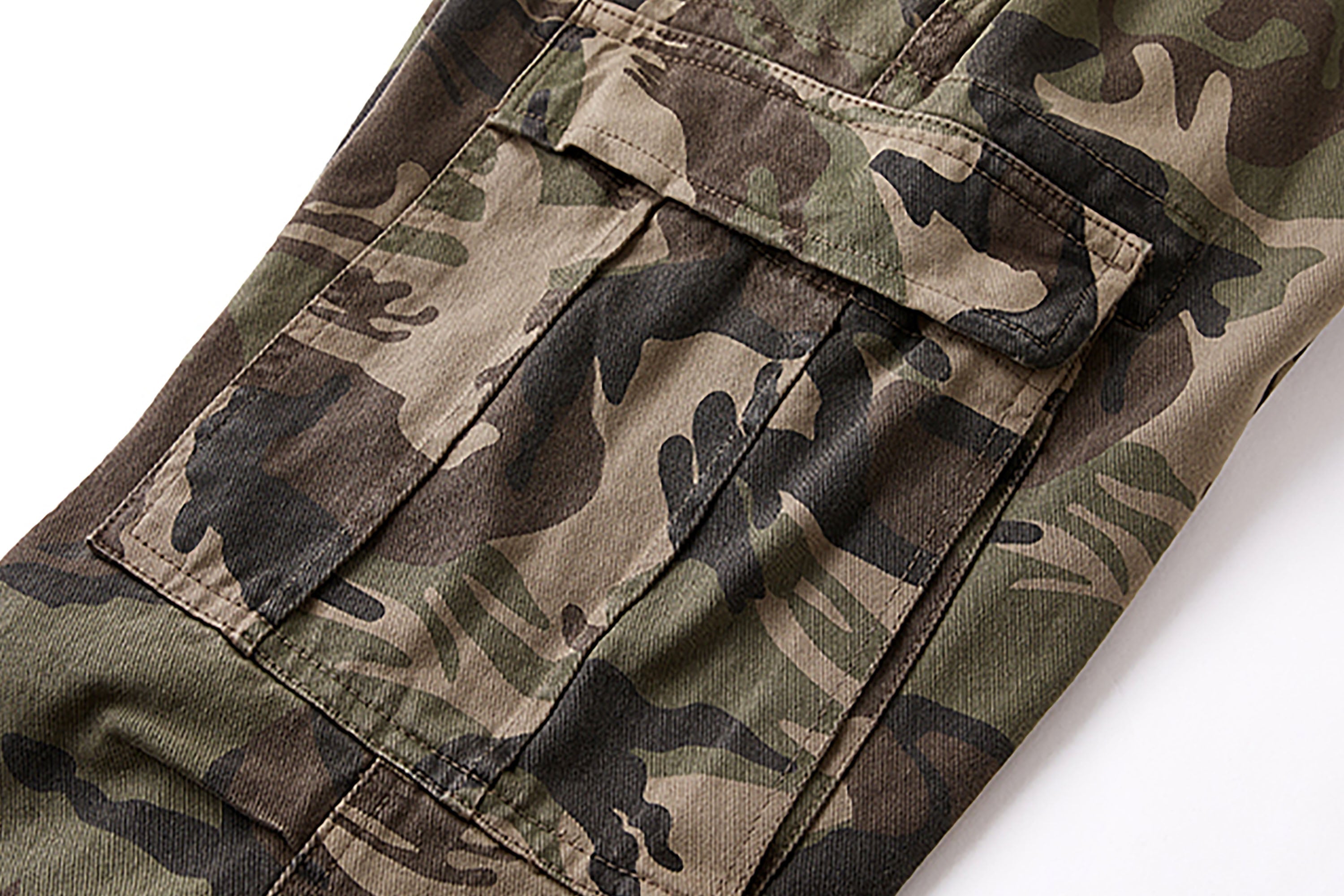FORFEARTHAT Camo Multi-Pocket Drawstring Pants-Pants-M-Free Shipping Leatheretro