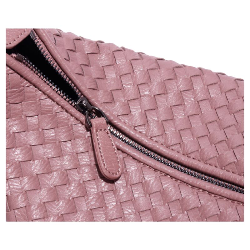 Fashion Trendy Woven Shoulder Bag for Women-Handbags-Lotus Purple-Free Shipping Leatheretro