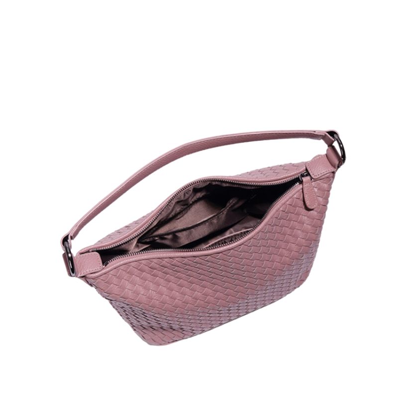 Fashion Trendy Woven Shoulder Bag for Women-Handbags-Lotus Purple-Free Shipping Leatheretro