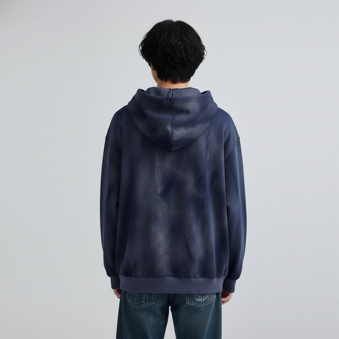 OIPWORD Embroidered Distressed Dual-Zip Hoodie-Jacket-S-Free Shipping Leatheretro