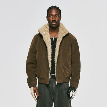 CATSSTAC Curved Panel Suede Jacket-Jacket-M (Preorder)-Free Shipping Leatheretro