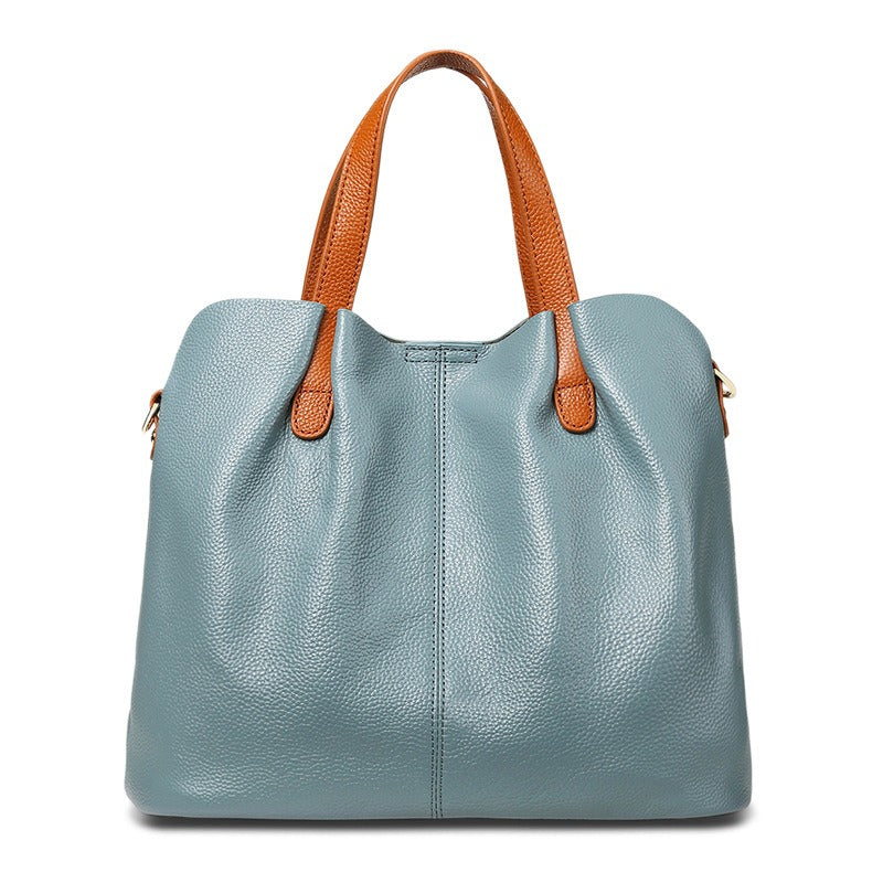 Genuine Leather Women Handbag-Handbags-Gray-Free Shipping Leatheretro
