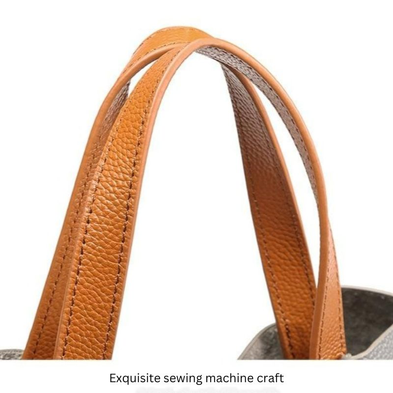 Genuine Leather Handbags Head Layer Cowhide Litchi Grain Women Handbag-Handbags-Gray-Free Shipping Leatheretro