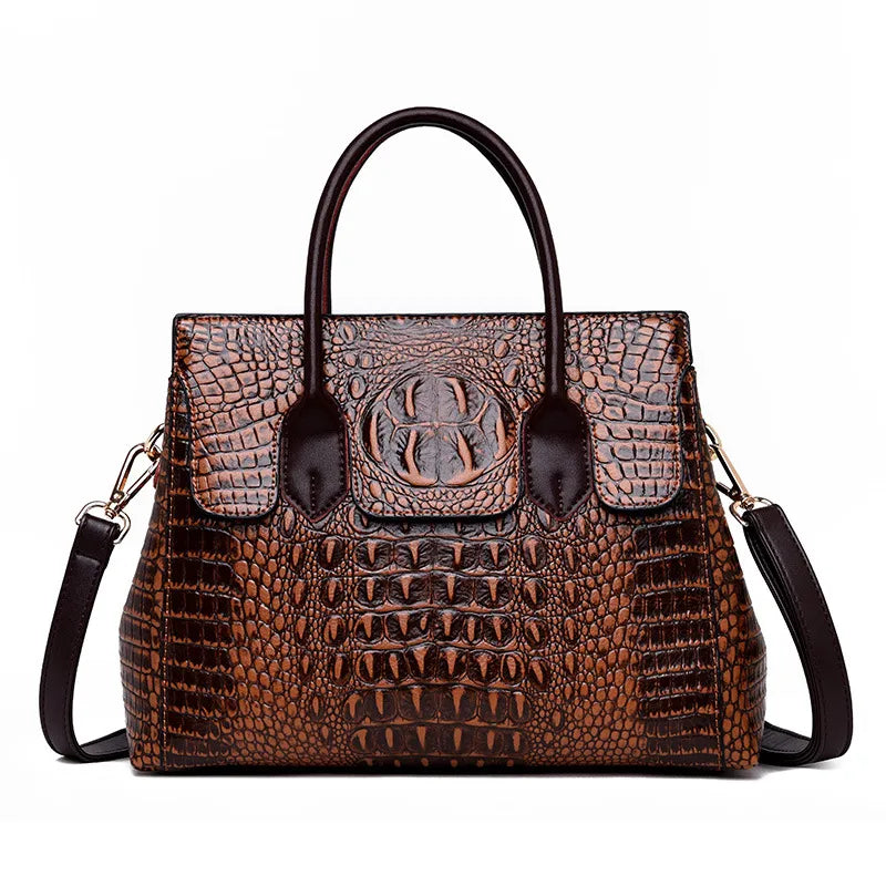 Luxury Crocodile Designer Handbag-Handbags-Purple-Free Shipping Leatheretro