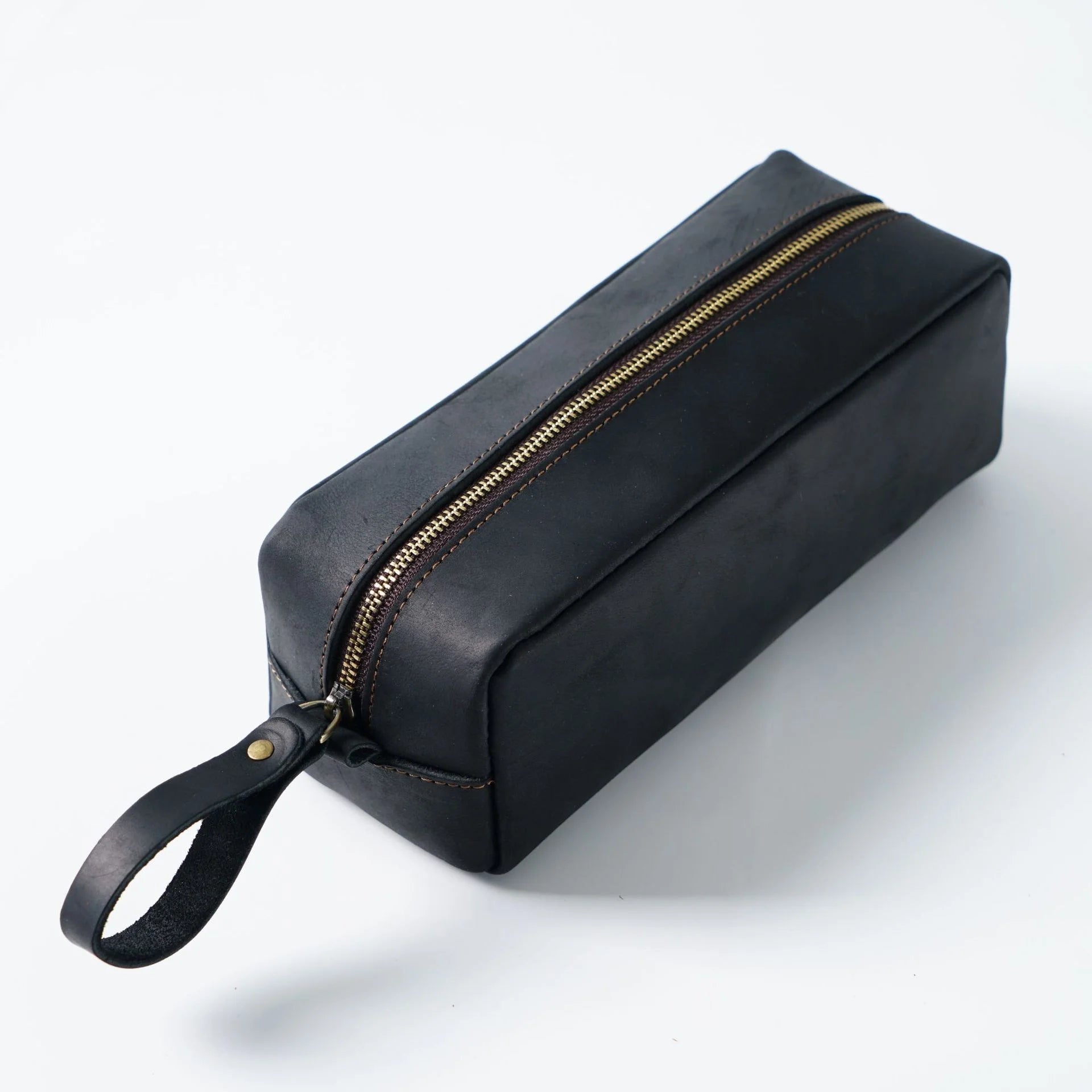 Genuine Leather Pen Pouch Stationery Storage-Handbags, Wallets & Cases-Black-Free Shipping Leatheretro