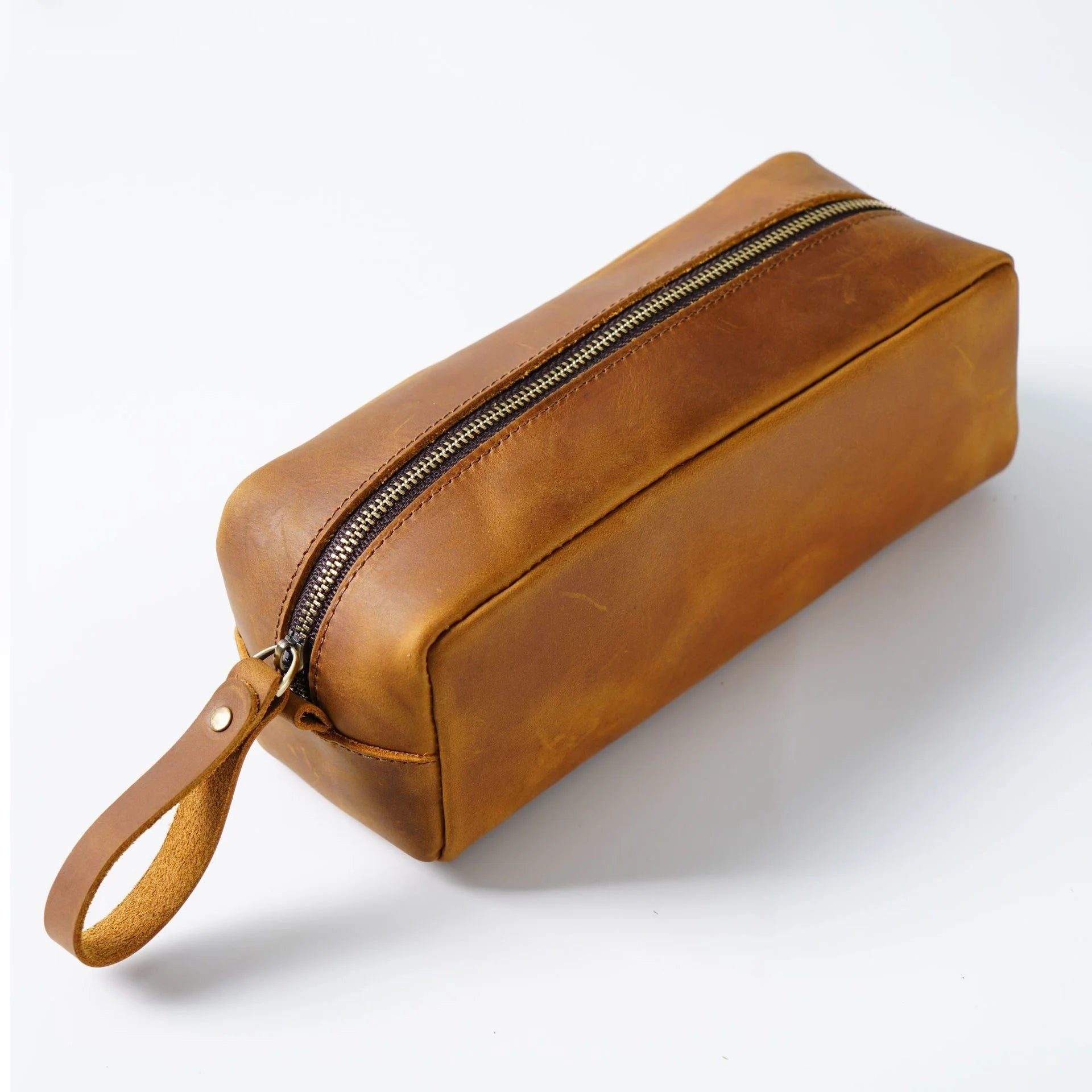 Genuine Leather Pen Pouch Stationery Storage-Handbags, Wallets & Cases-Brown-Free Shipping Leatheretro