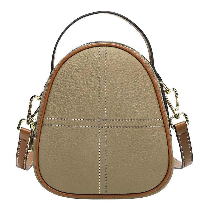 Genuine Leather Women's Small Shoulder Bag-Handbags-Black-Free Shipping Leatheretro