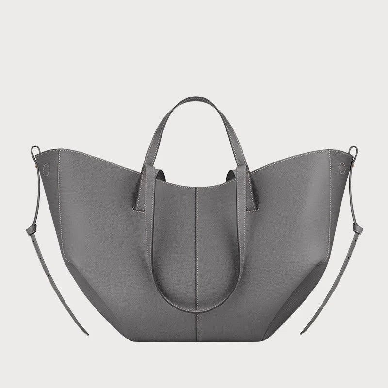 Classic Elegant Wing Tote Bag-Tote Bag-Gray-Small-Free Shipping Leatheretro