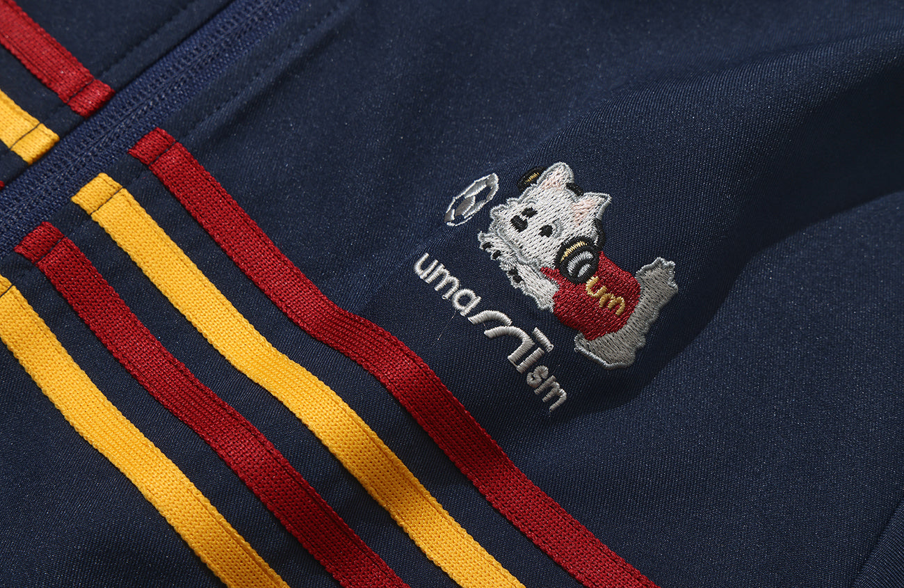 UMAMIISM Retro Striped Track Jacket-Jacket-XS (Preorder)-Dark Blue-Free Shipping Leatheretro