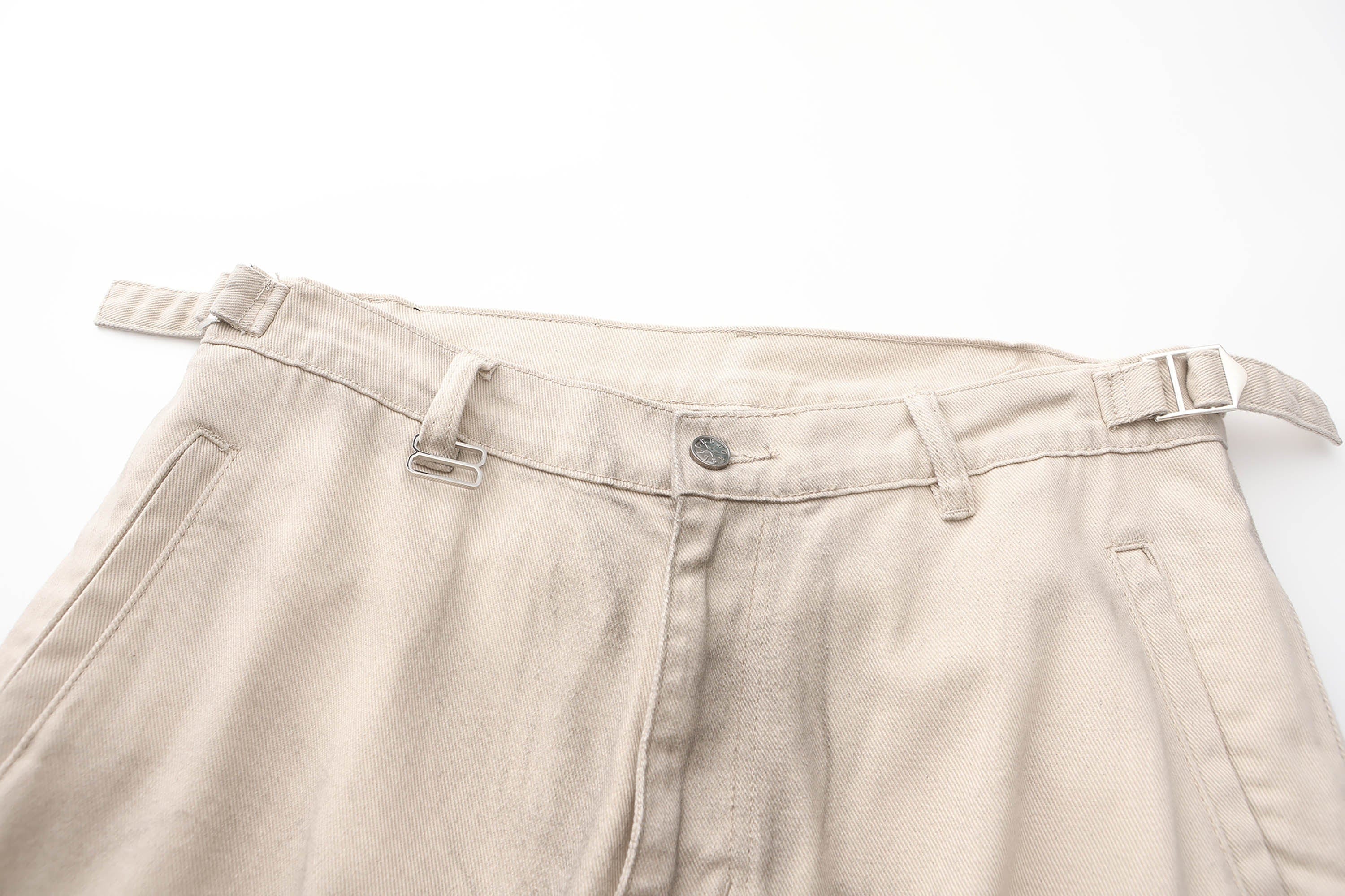 BLACK8MOB Distressed Paneled Multi-Pocket Cargo-Pants-S-Free Shipping Leatheretro