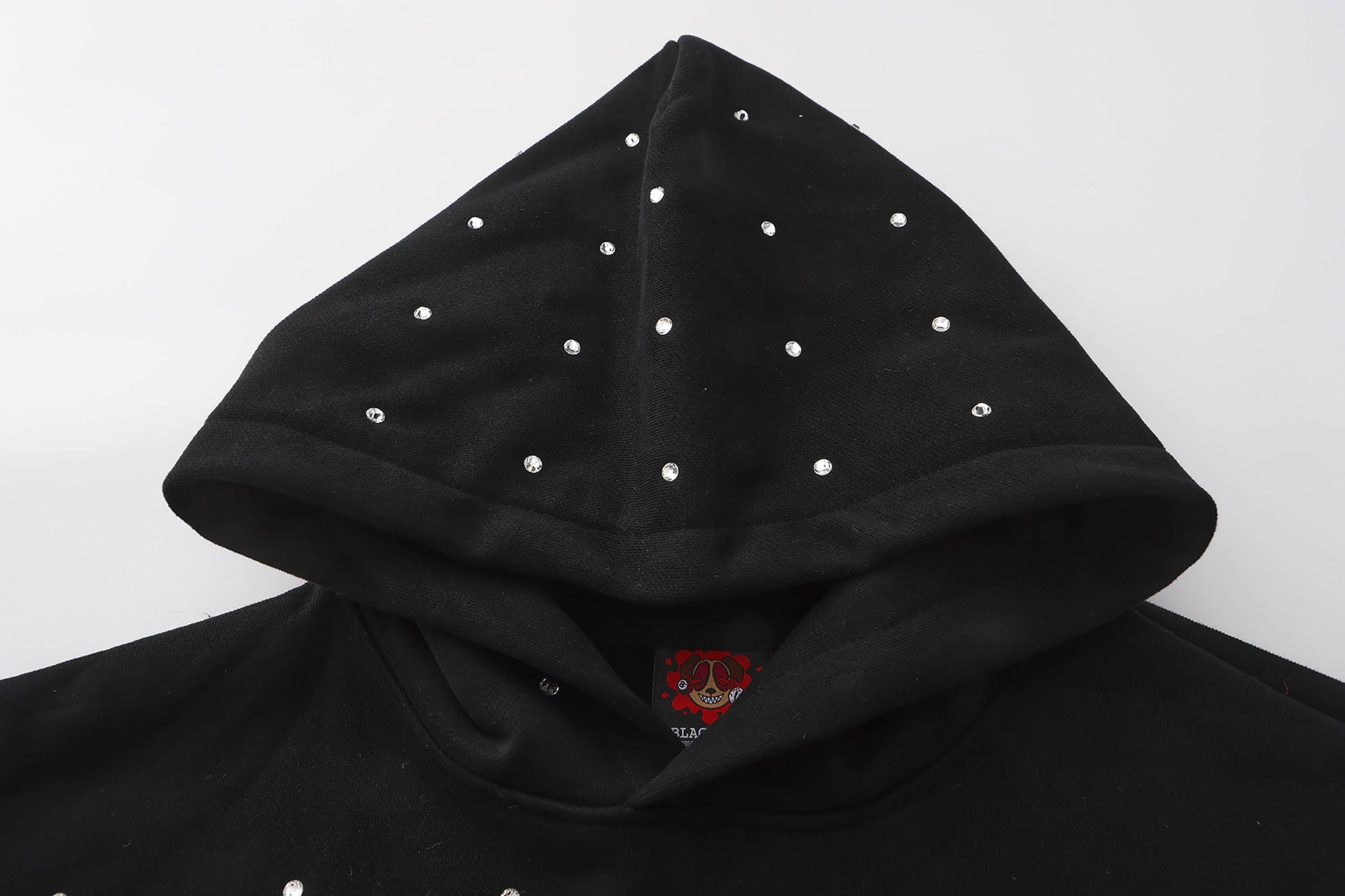 BLACK8MOB Full Studded Cross Hoodie-Hoodie-S-Free Shipping Leatheretro