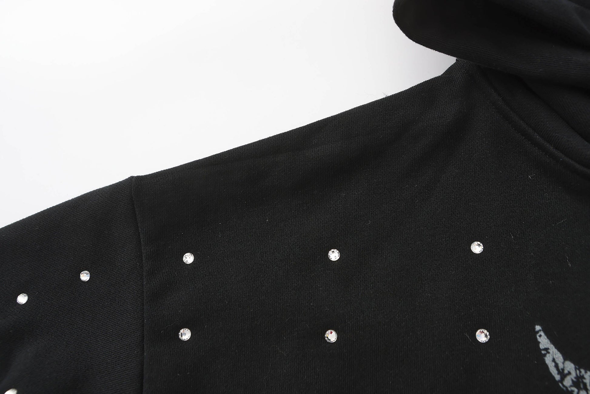 BLACK8MOB Full Studded Cross Hoodie-Hoodie-S-Free Shipping Leatheretro