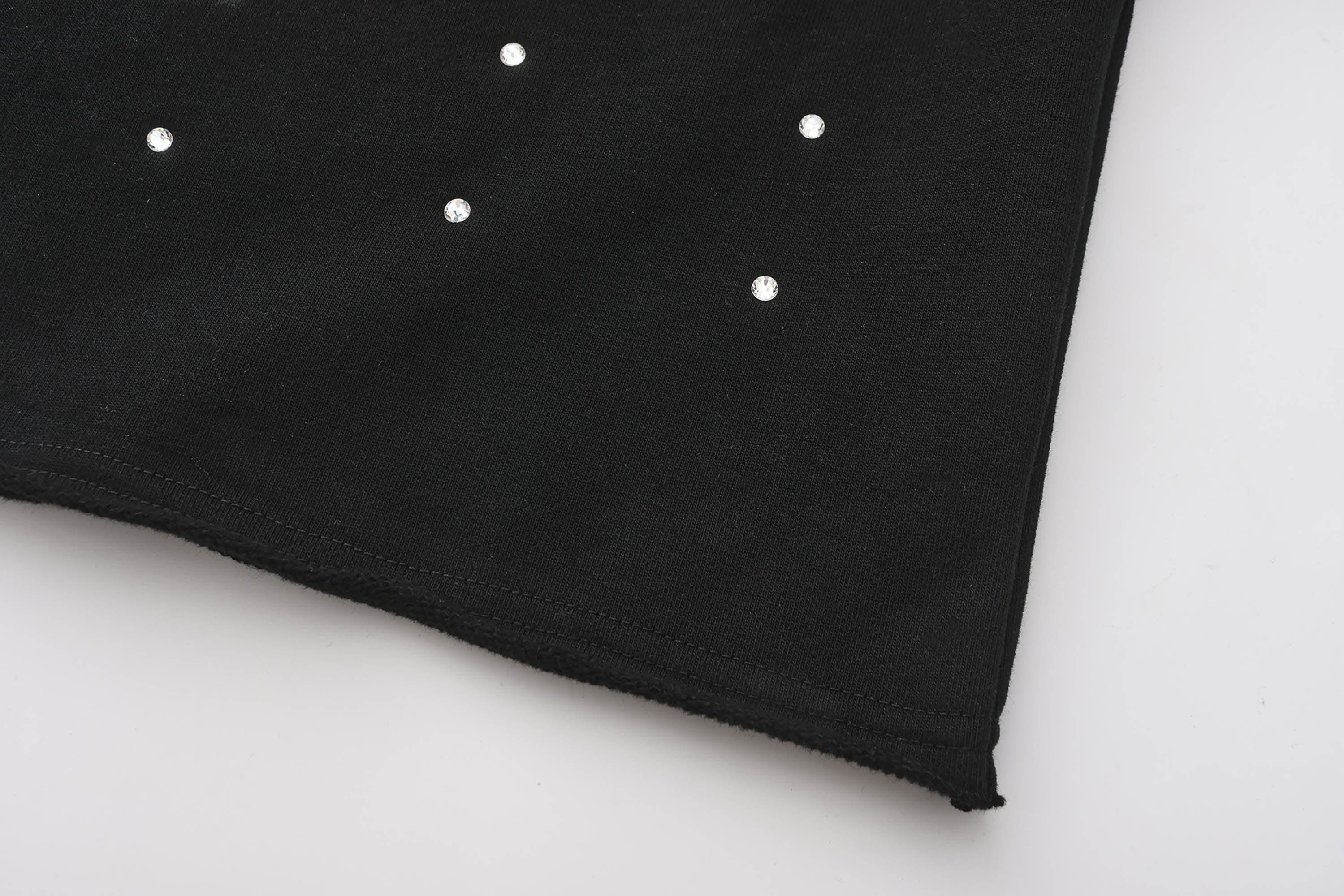 BLACK8MOB Full Studded Cross Hoodie-Hoodie-S-Free Shipping Leatheretro
