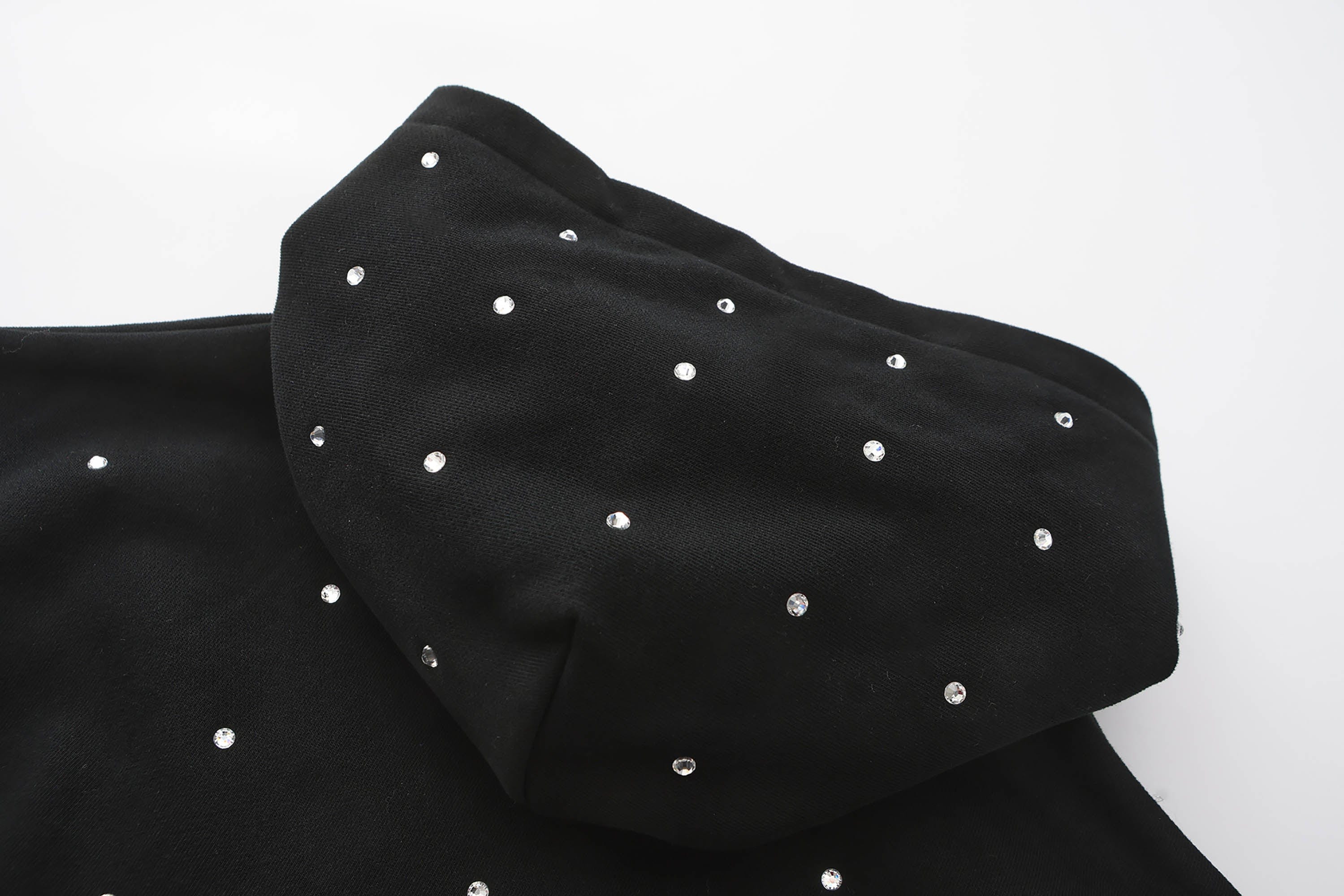 BLACK8MOB Full Studded Cross Hoodie-Hoodie-S-Free Shipping Leatheretro