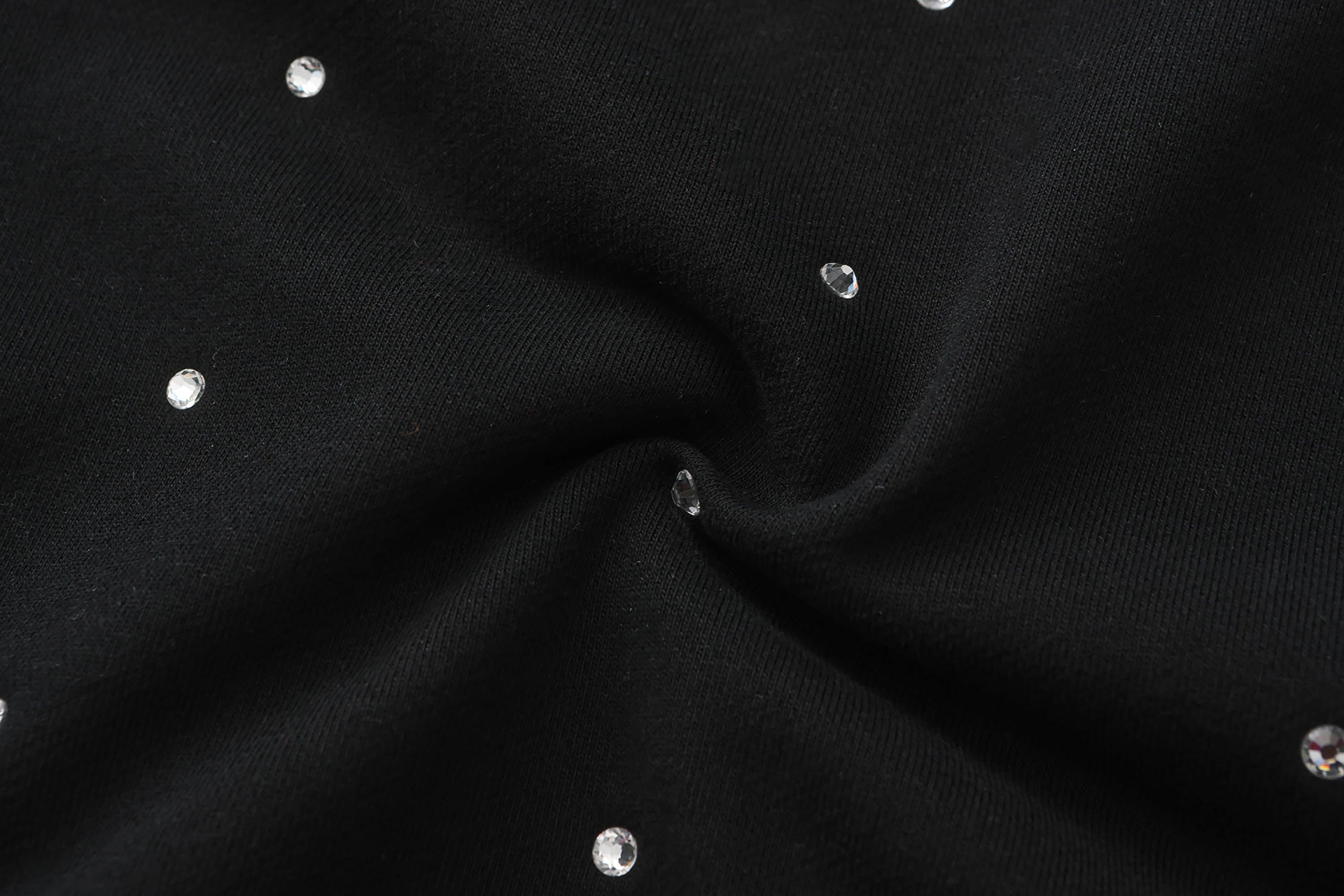 BLACK8MOB Full Studded Cross Hoodie-Hoodie-S-Free Shipping Leatheretro