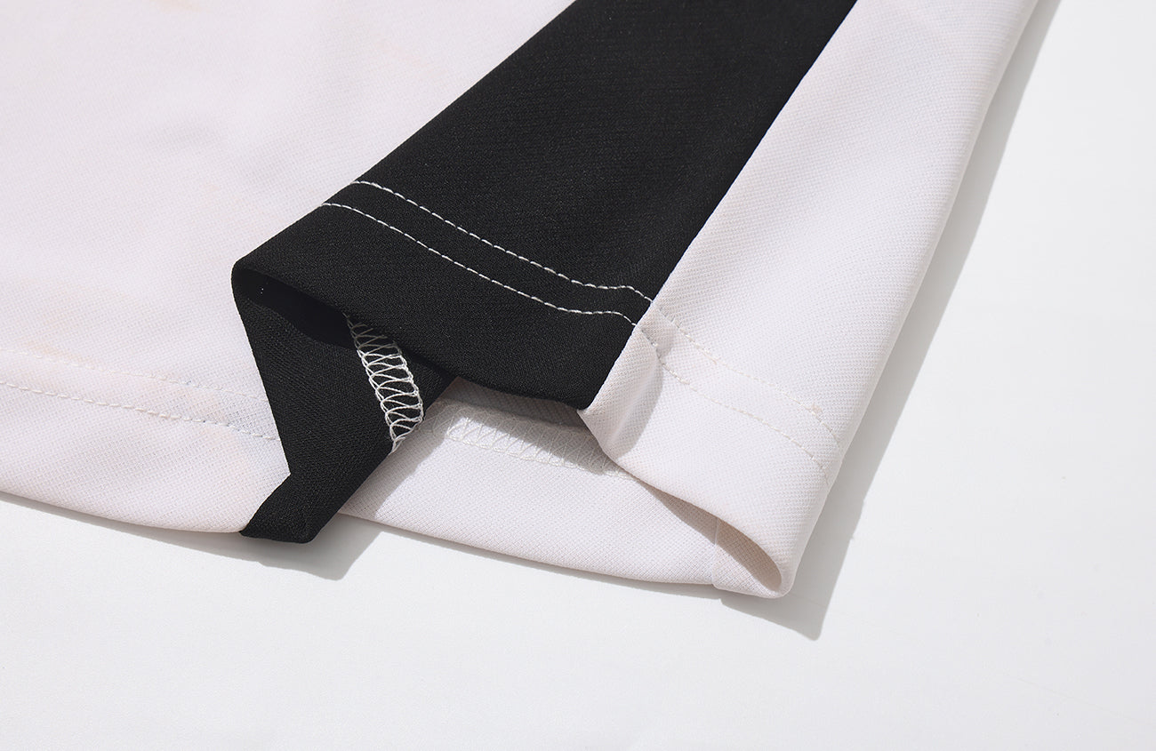 UMAMIISM Quick-Dry Striped Raglan Zip-Up Tee-L/S Tee-XS (Preorder)-White-Free Shipping Leatheretro