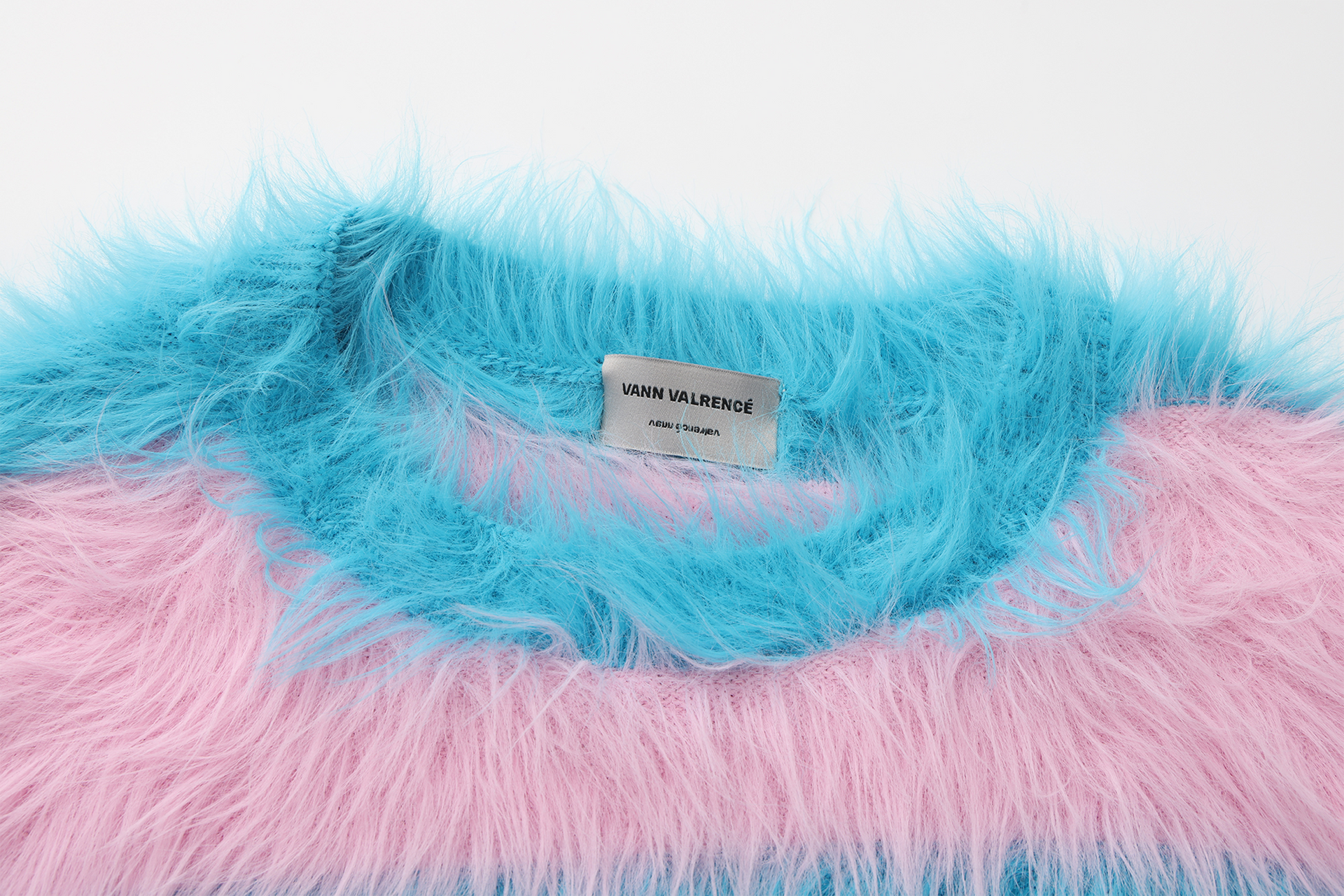 VANN VALRENCE Contrast Candy Stripe Fuzzy Sweater-Sweater-S-Free Shipping Leatheretro
